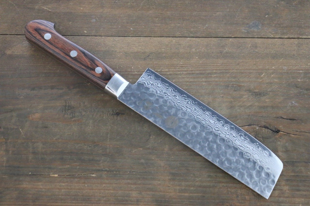 Sakai Takayuki VG10 17 Layer Damascus Nakiri 160mm (Super Deal) - Japanny - Best Japanese Knife