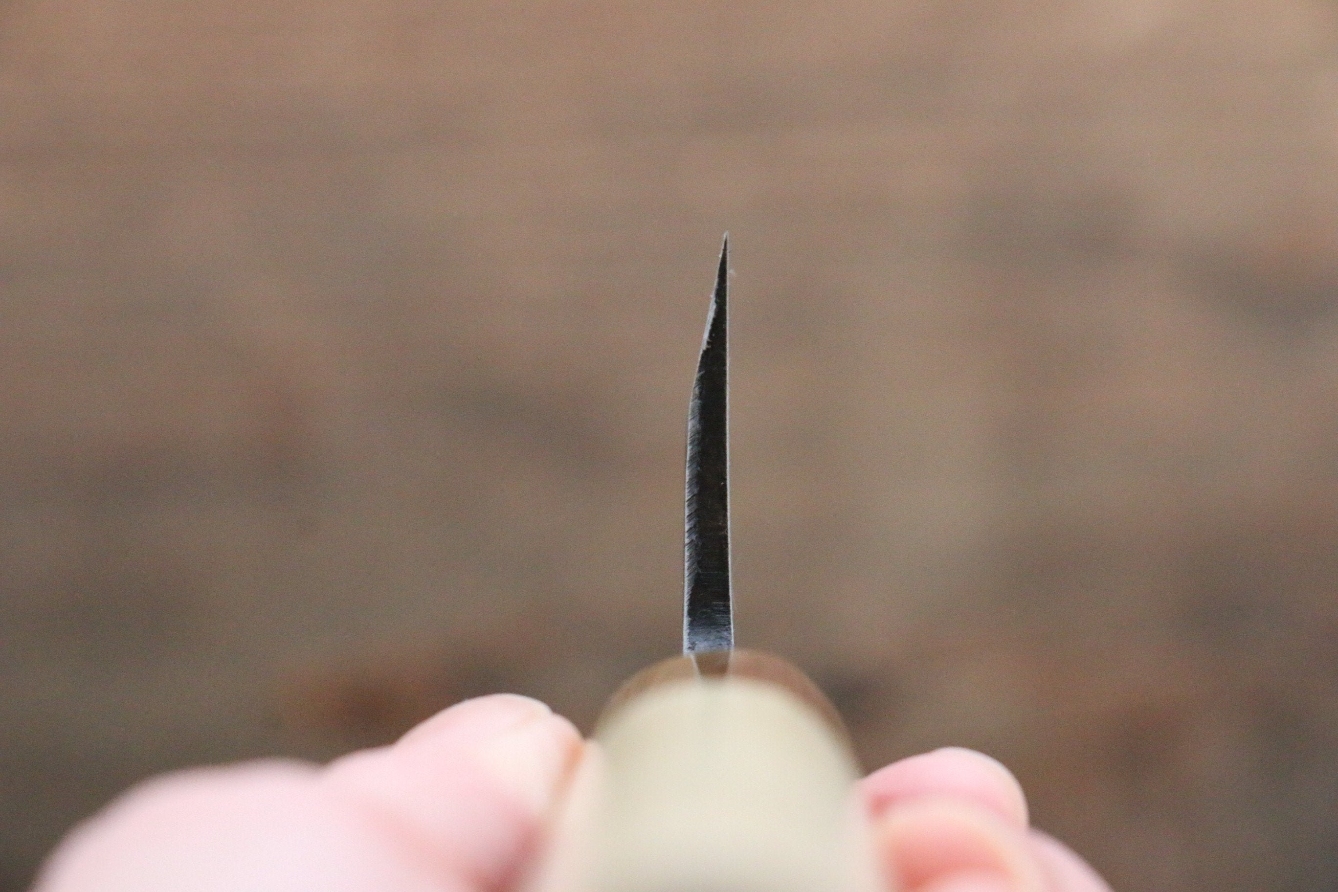 Hideo Kitaoka Blue Steel No.2 Damascus Honesuki Boning 150mm with Magnolia Handle - Japanny - Best Japanese Knife