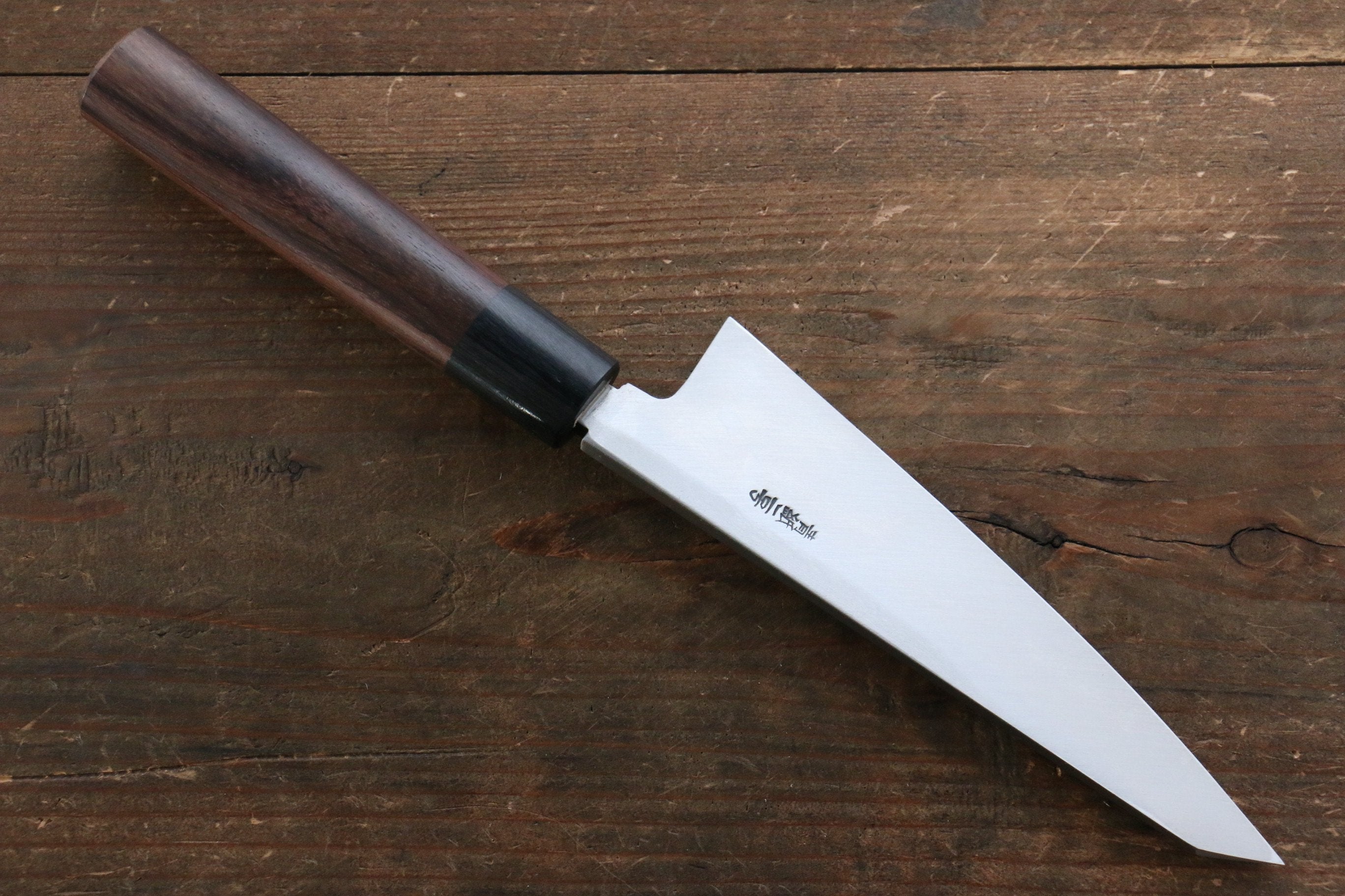 Hideo Kitaoka Blue Steel No.2 Honesuki Boning 150mm Shitan Handle - Japanny - Best Japanese Knife