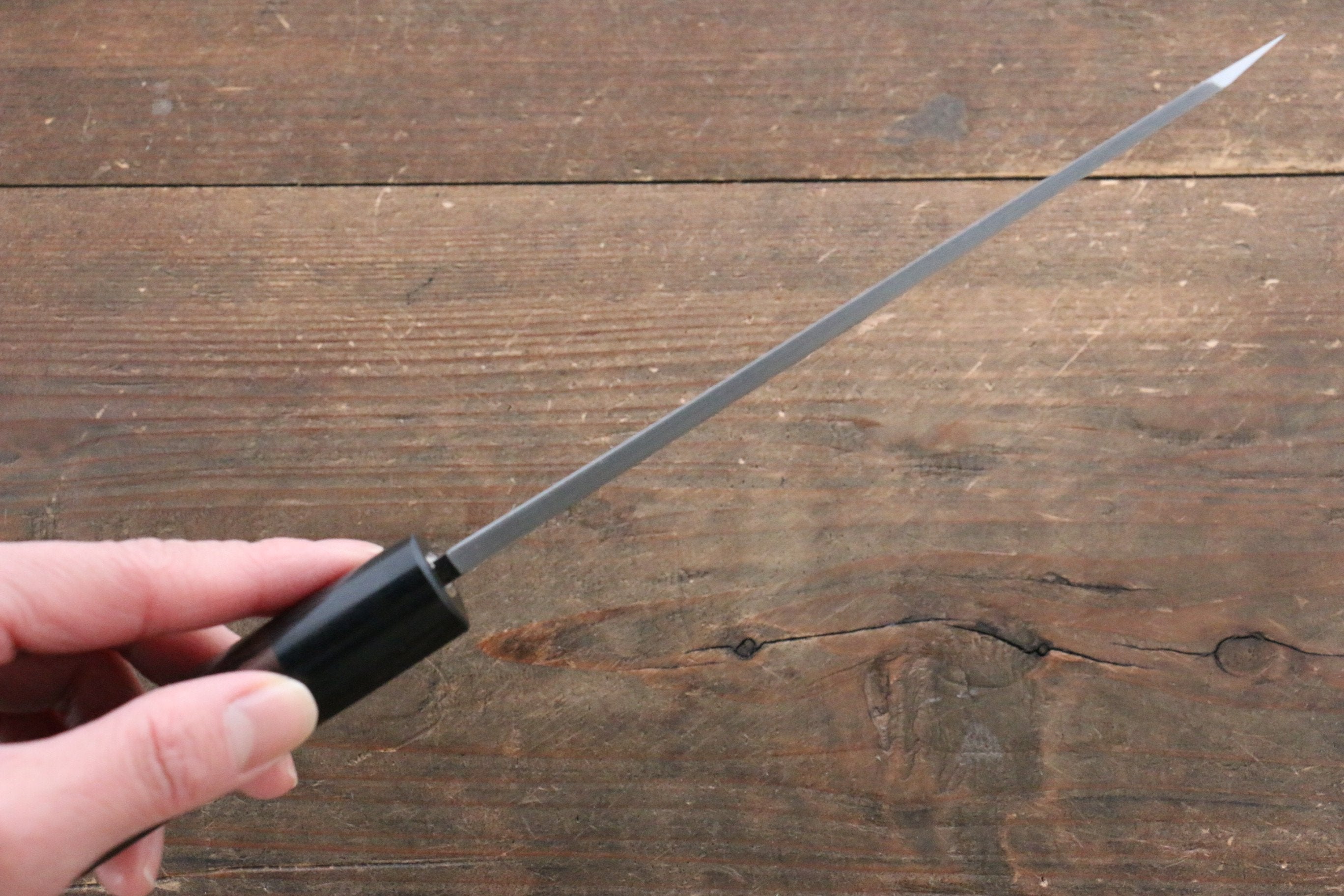 Hideo Kitaoka Blue Steel No.2 Honesuki Boning 150mm Shitan Handle - Japanny - Best Japanese Knife