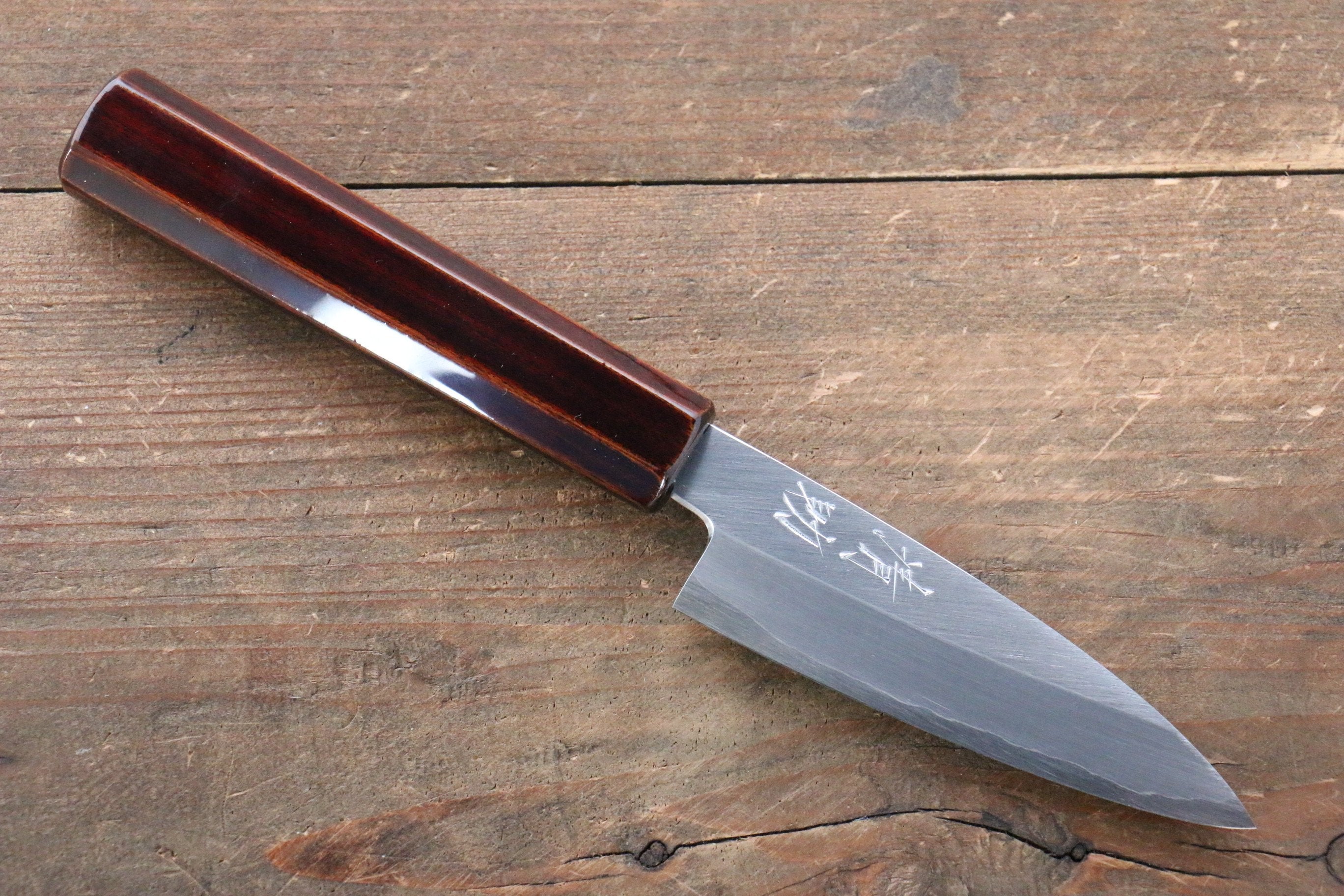 Seisuke Silver Steel No.3 Paring 85mm Wood(Lacquered) Handle - Japanny - Best Japanese Knife