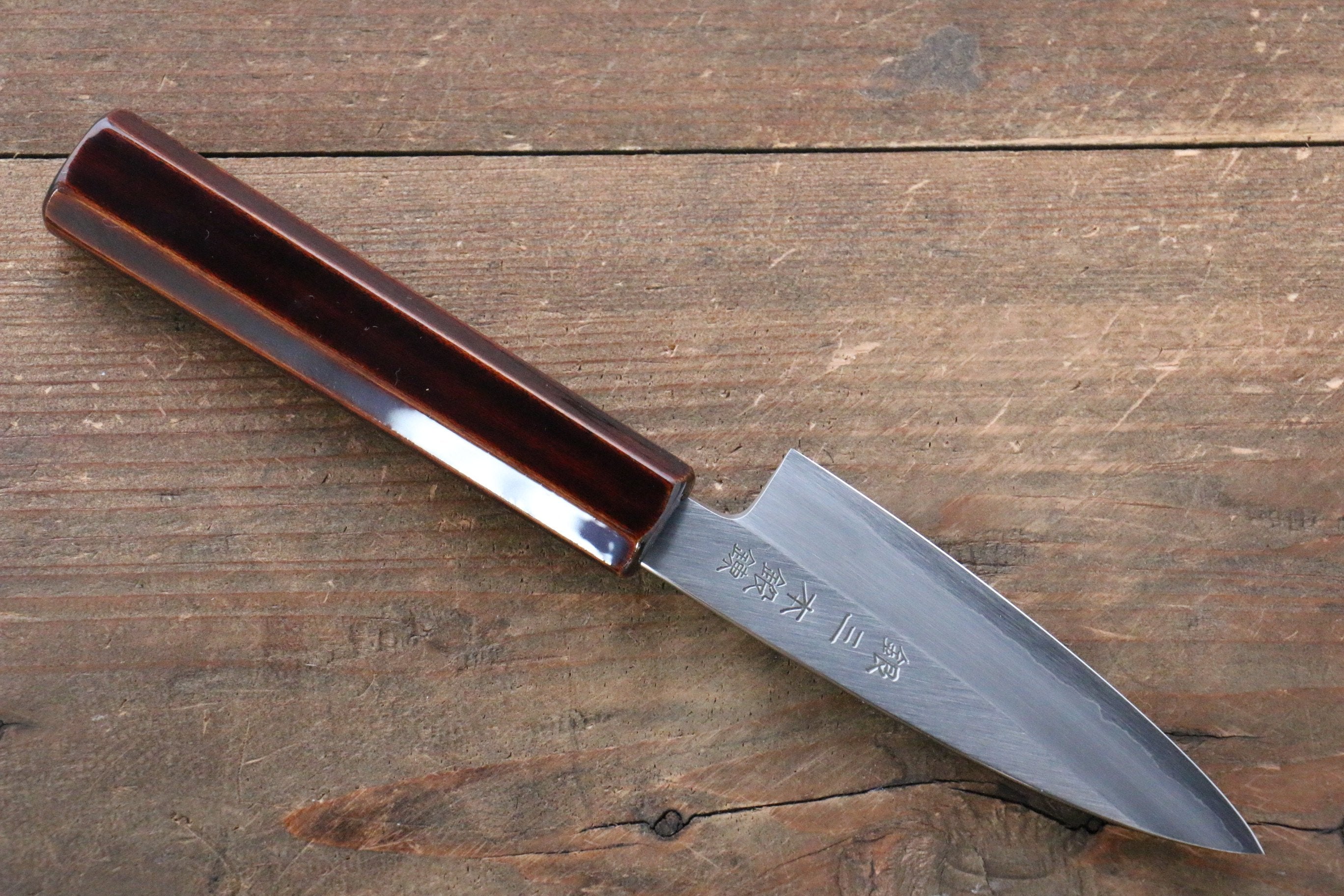 Seisuke Silver Steel No.3 Paring 85mm Wood(Lacquered) Handle - Japanny - Best Japanese Knife
