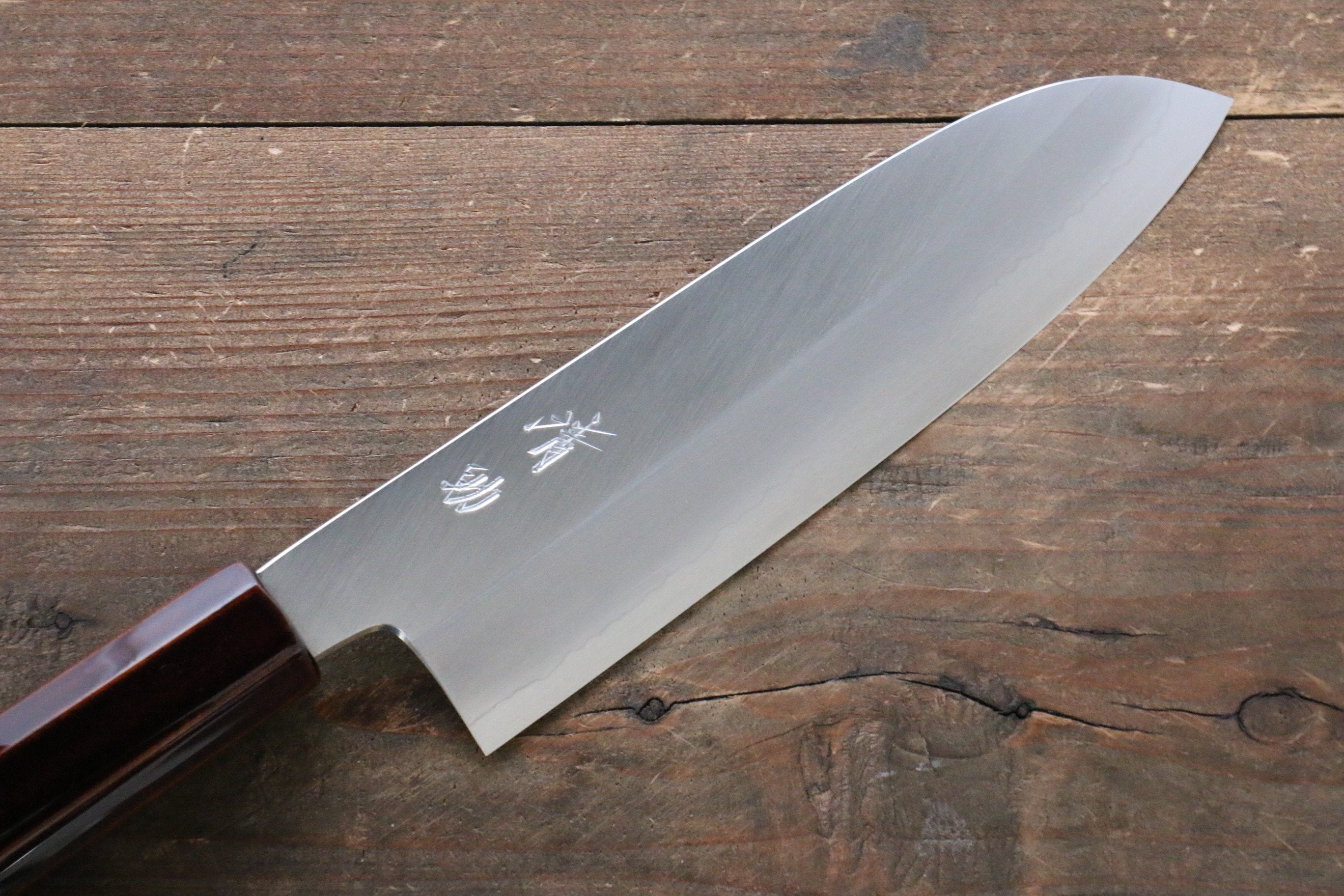 Seisuke Silver Steel No.3 Santoku 165mm Wood(Lacquered) Handle - Japanny - Best Japanese Knife