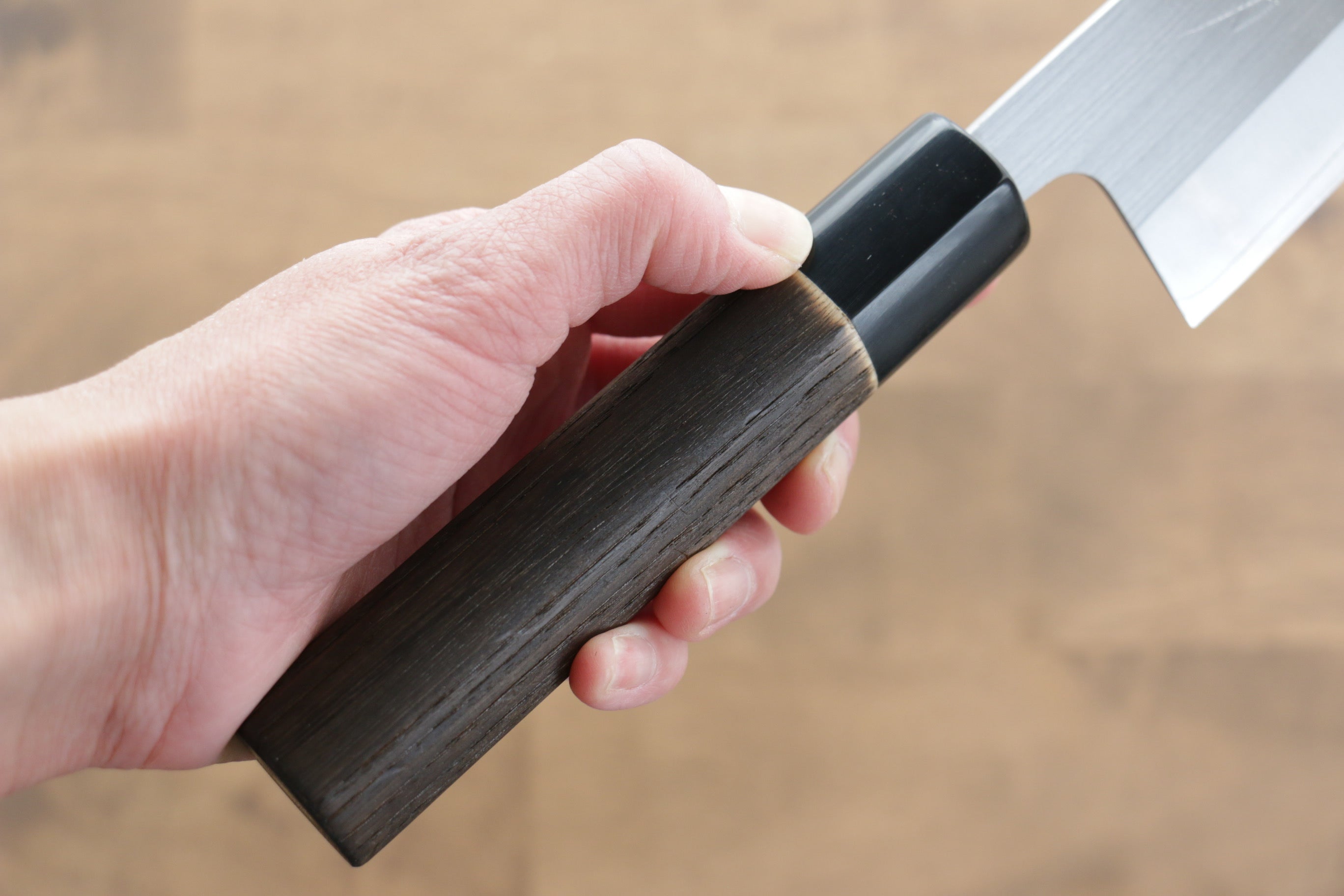 Seisuke SRS13 Santoku 165mm Burnt Chestnut Handle - Japanny - Best Japanese Knife