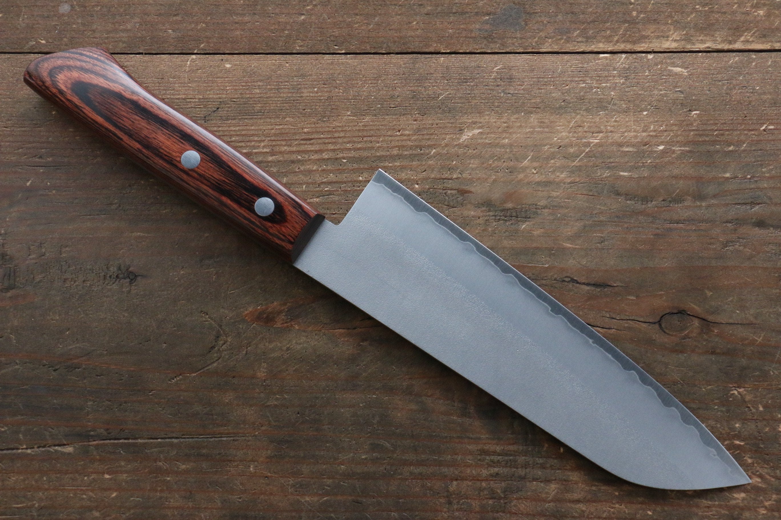 Kunihira VG1 Nashiji Santoku 170mm Mahogany Handle - Japanny - Best Japanese Knife