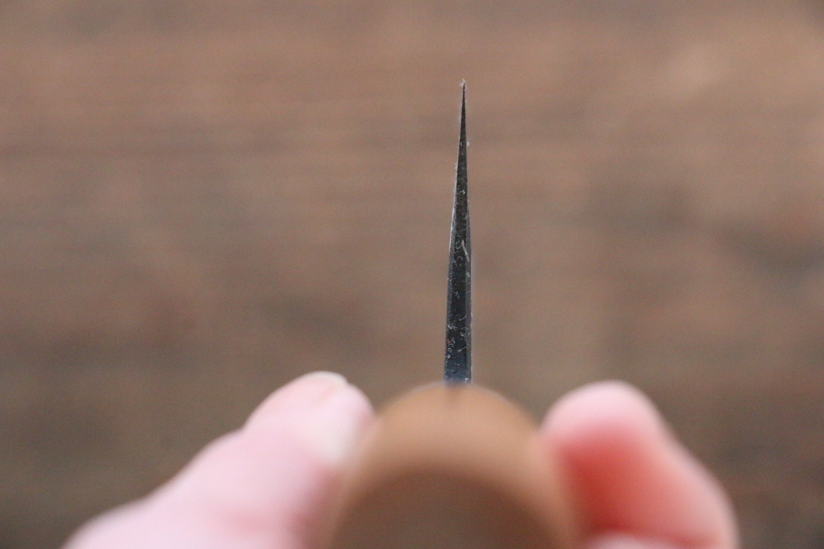 Nao Yamamoto White Steel No.2 Kurouchi Damascus Santoku 170mm American Cherry Handle - Japanny - Best Japanese Knife