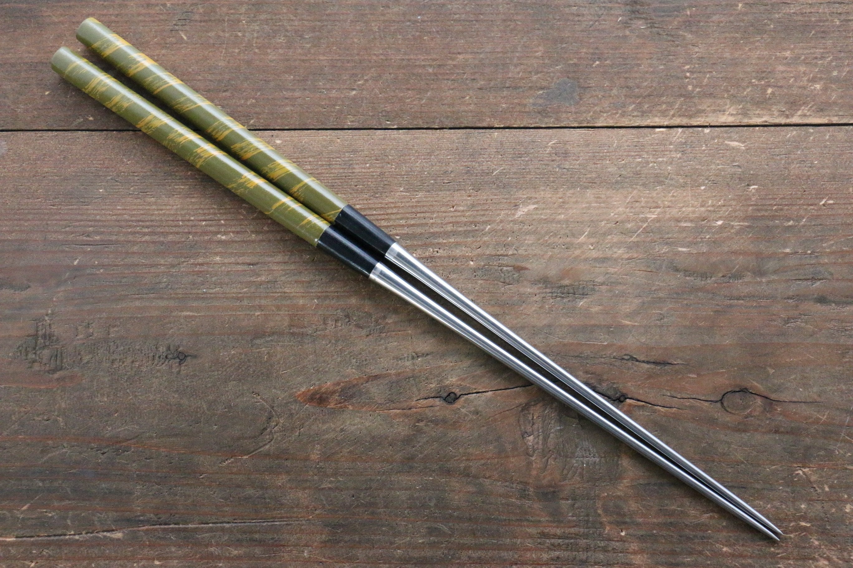 Moribashi Cooking Chopstick GreenSpiral 165mm - Japanny - Best Japanese Knife