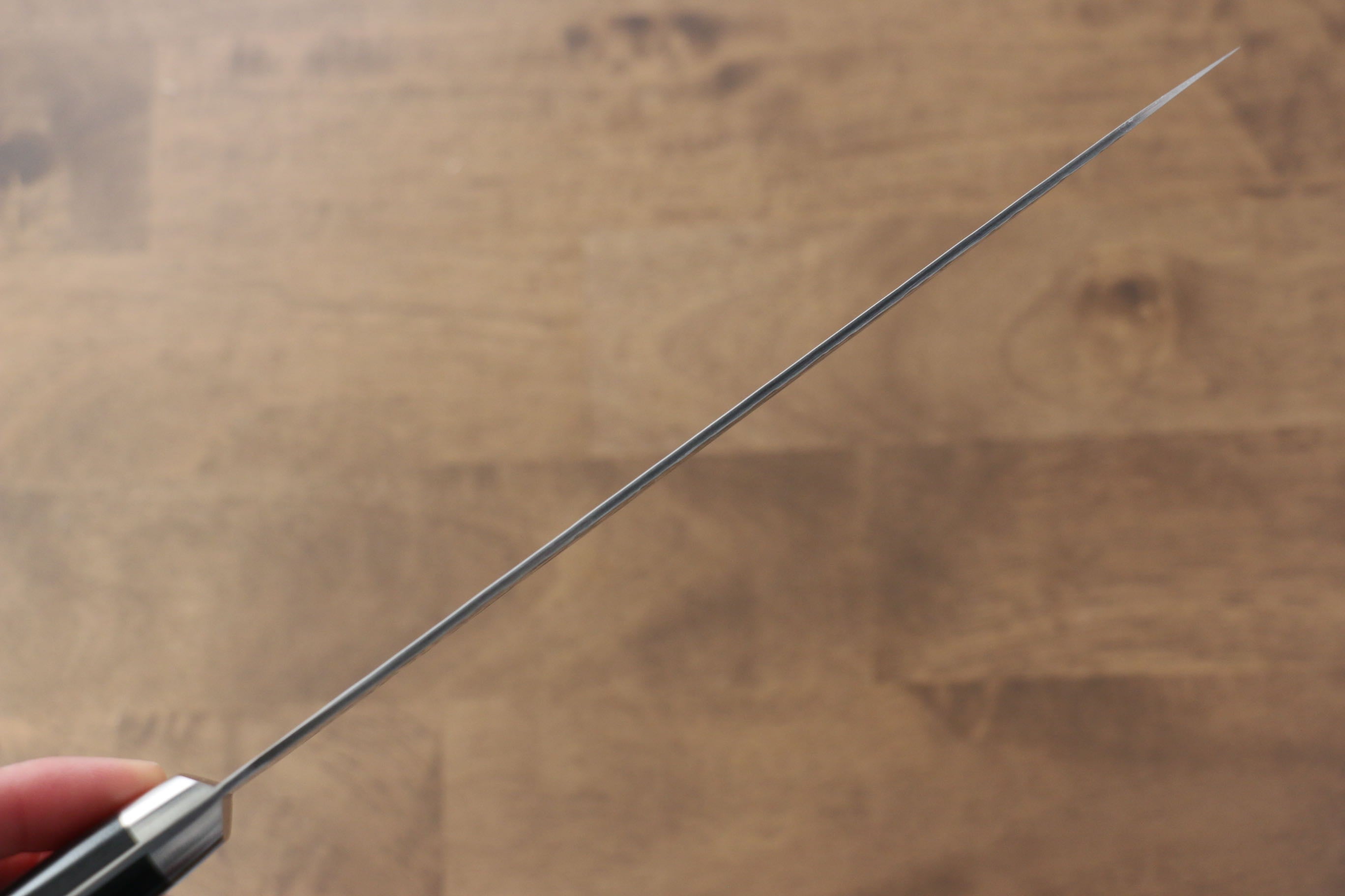 Takamura Knives VG10 Hammered Gyuto 210mm Black Pakka wood Handle - Japanny - Best Japanese Knife