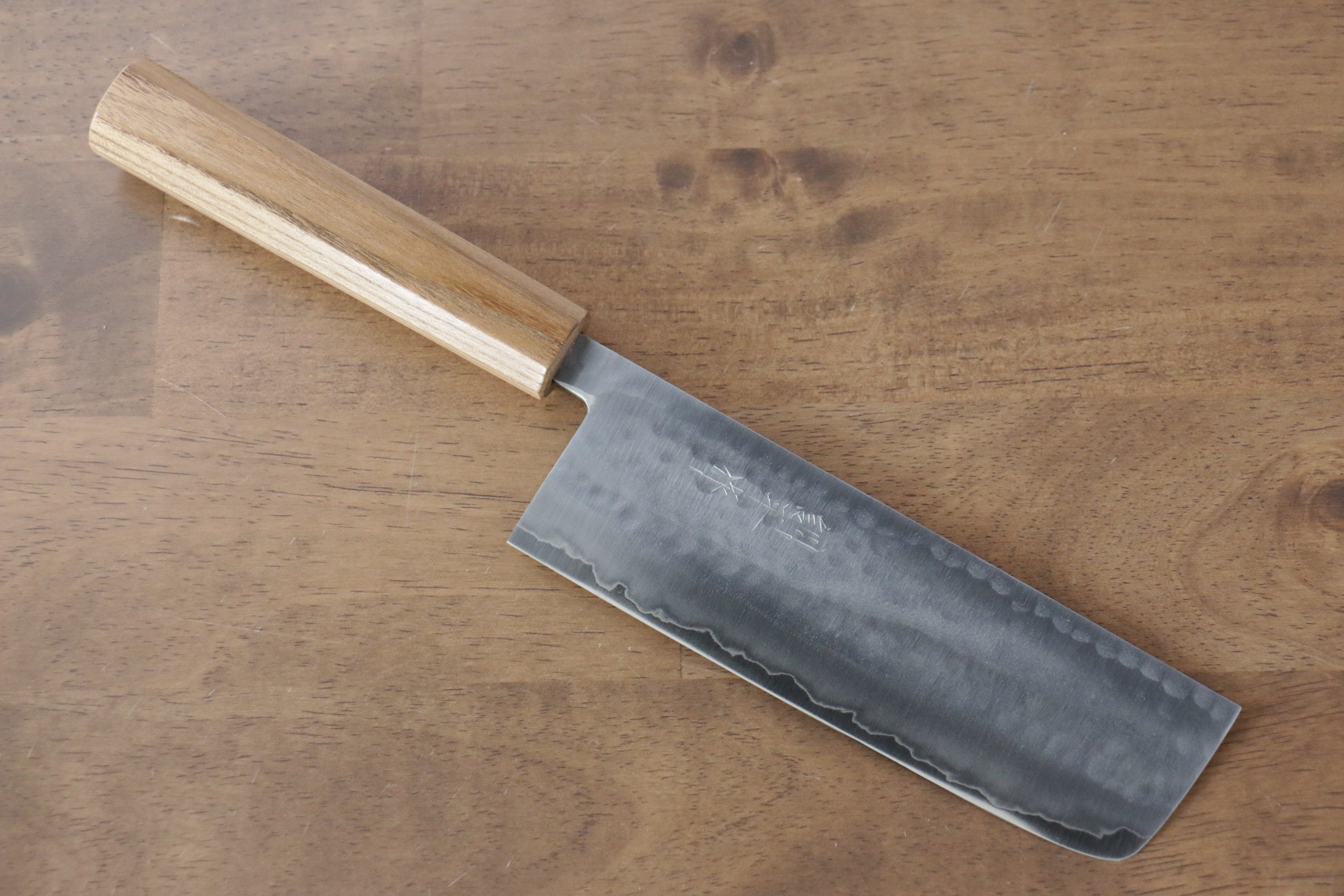 Kunihira VG1 Hammered Nakiri 165mm Enju Handle - Japanny - Best Japanese Knife
