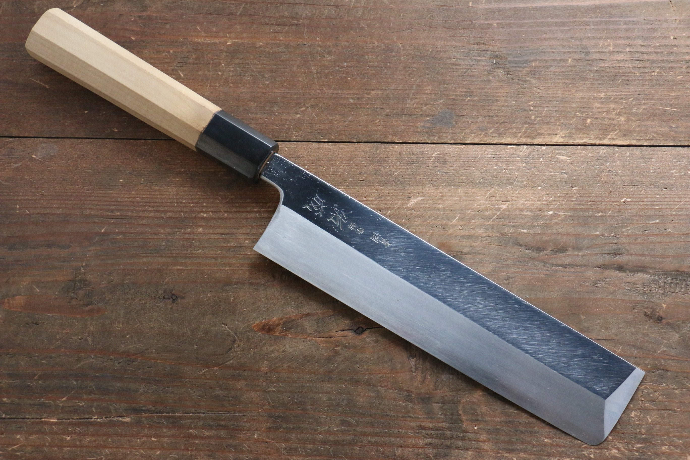 Sukenari Blue Steel No.2 Hongasumi Usuba 210mm Magnolia Handle - Japanny - Best Japanese Knife