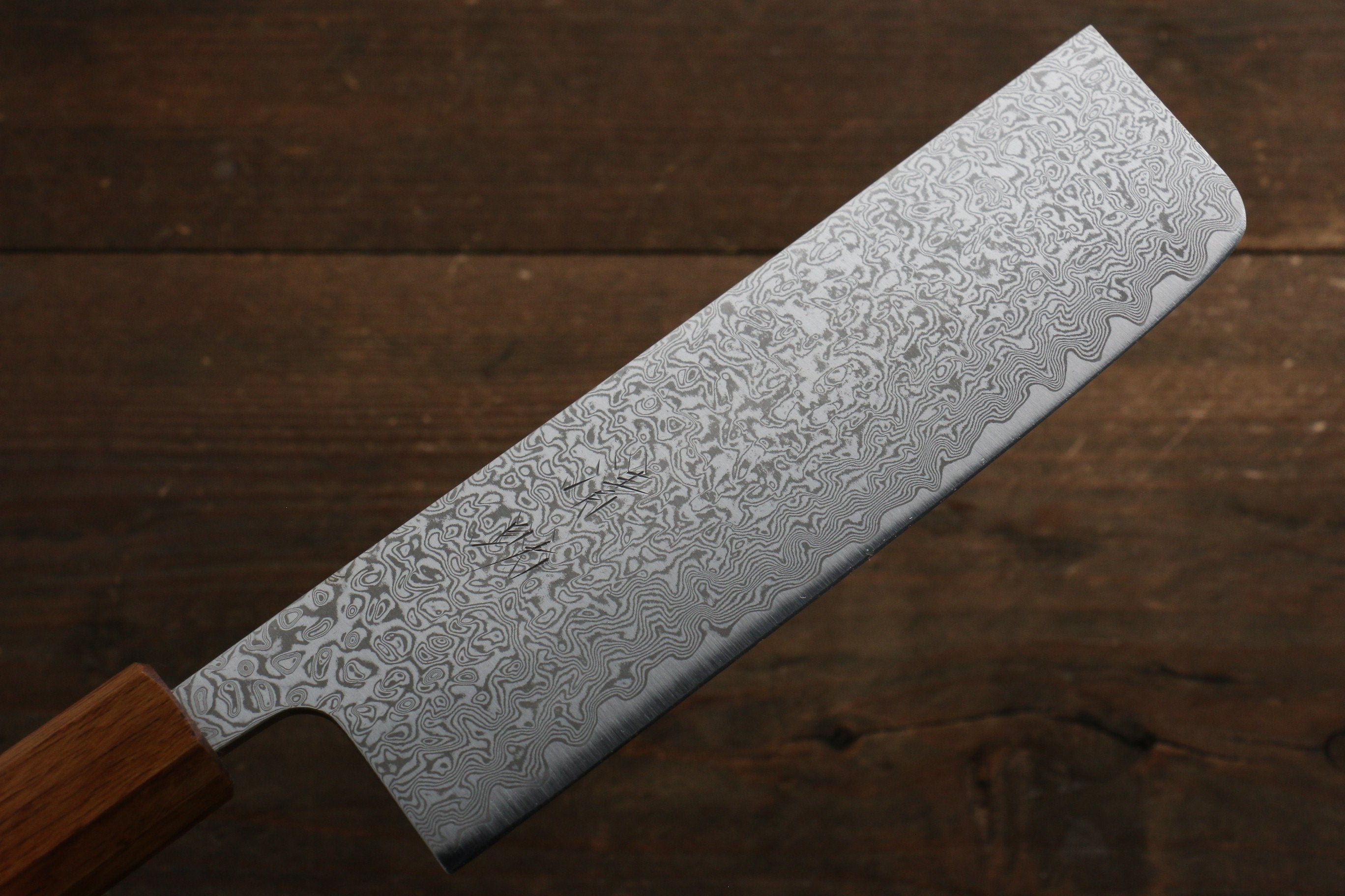 Seisuke SLD 49 Layer Damascus Nakiri 165mm Oak Handle - Japanny - Best Japanese Knife