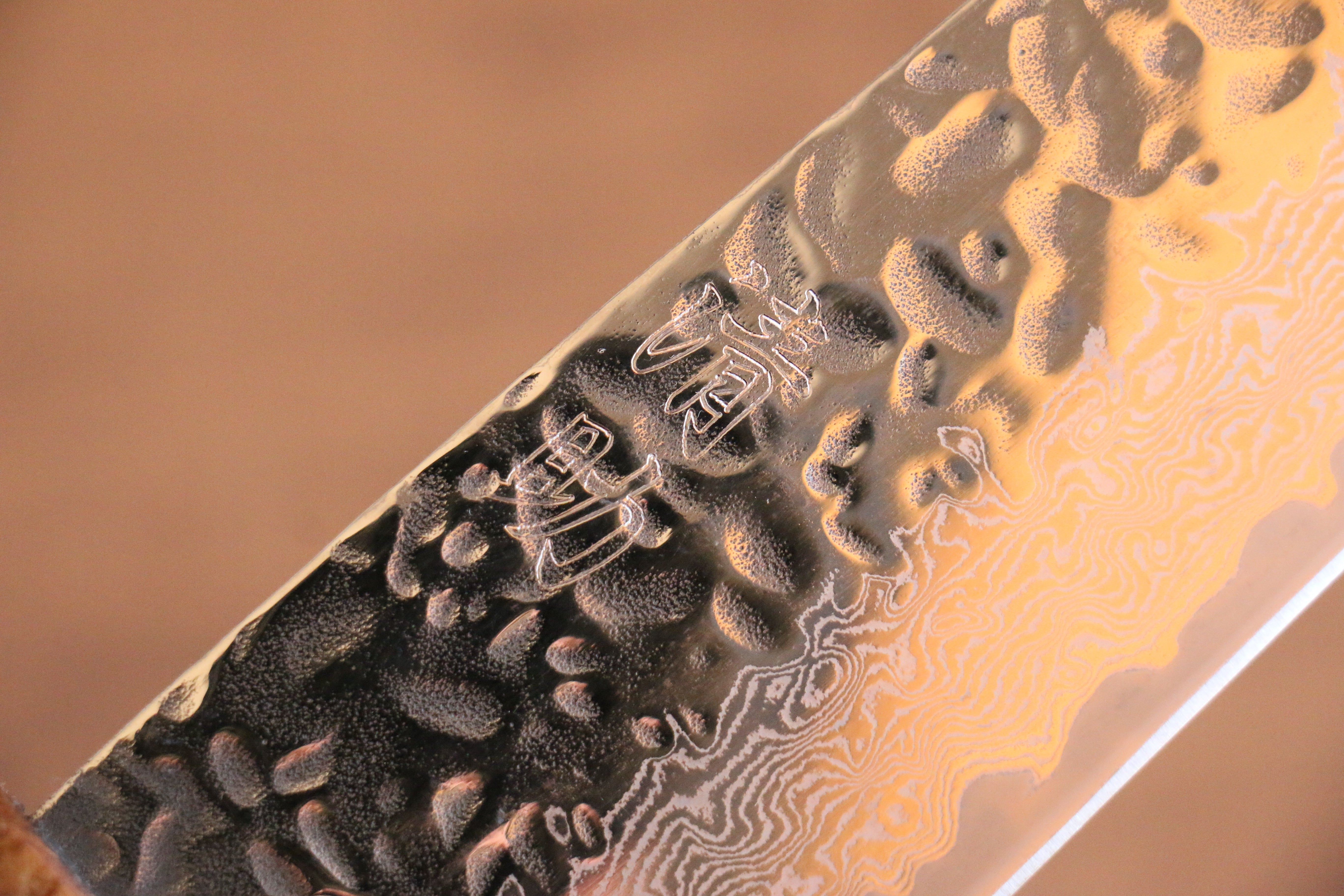 Seisuke Tsukikage AUS10 Migaki Finished Hammered Damascus Bunka 170mm Oak Handle - Japanny - Best Japanese Knife