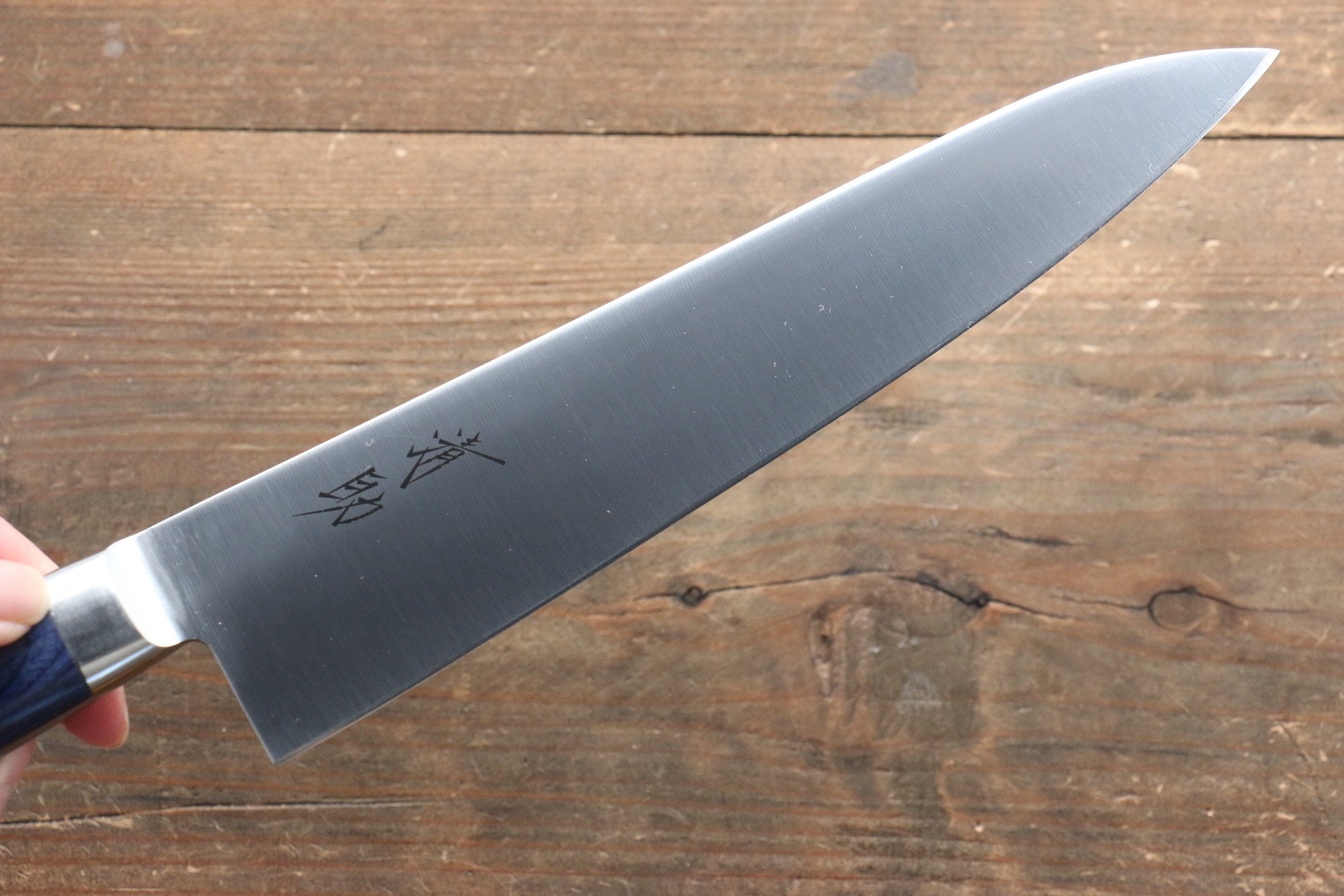 Seisuke Seiten Molybdenum Gyuto 210mm Blue Pakka wood Handle with Sheath - Japanny - Best Japanese Knife