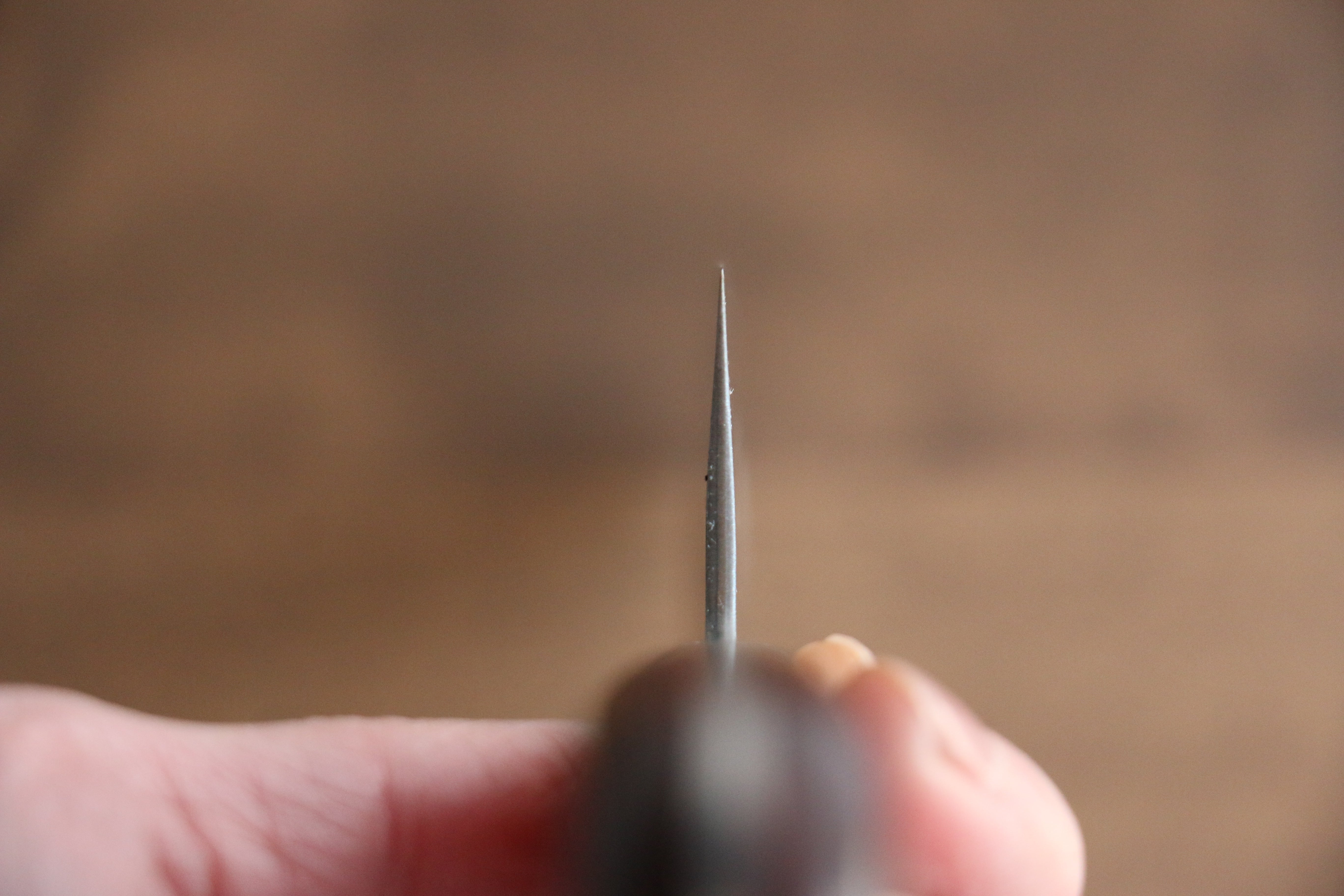 Seisuke Kuronashi Blue Super Nashiji Kurouchi Gyuto 210mm Red Pakka wood Handle - Japanny - Best Japanese Knife