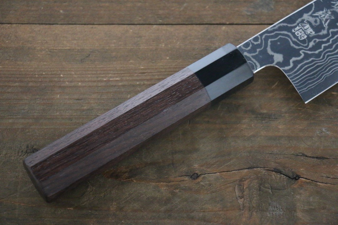 Sukenari ZDP189 Damascus Kiritsuke Gyuto 270mm Shitan Handle - Japanny - Best Japanese Knife