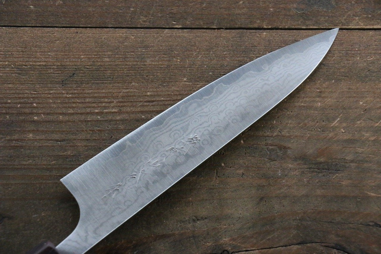 Nao Yamamoto VG10 Damascus Petty-Utility 130mm Shitan Handle - Japanny - Best Japanese Knife