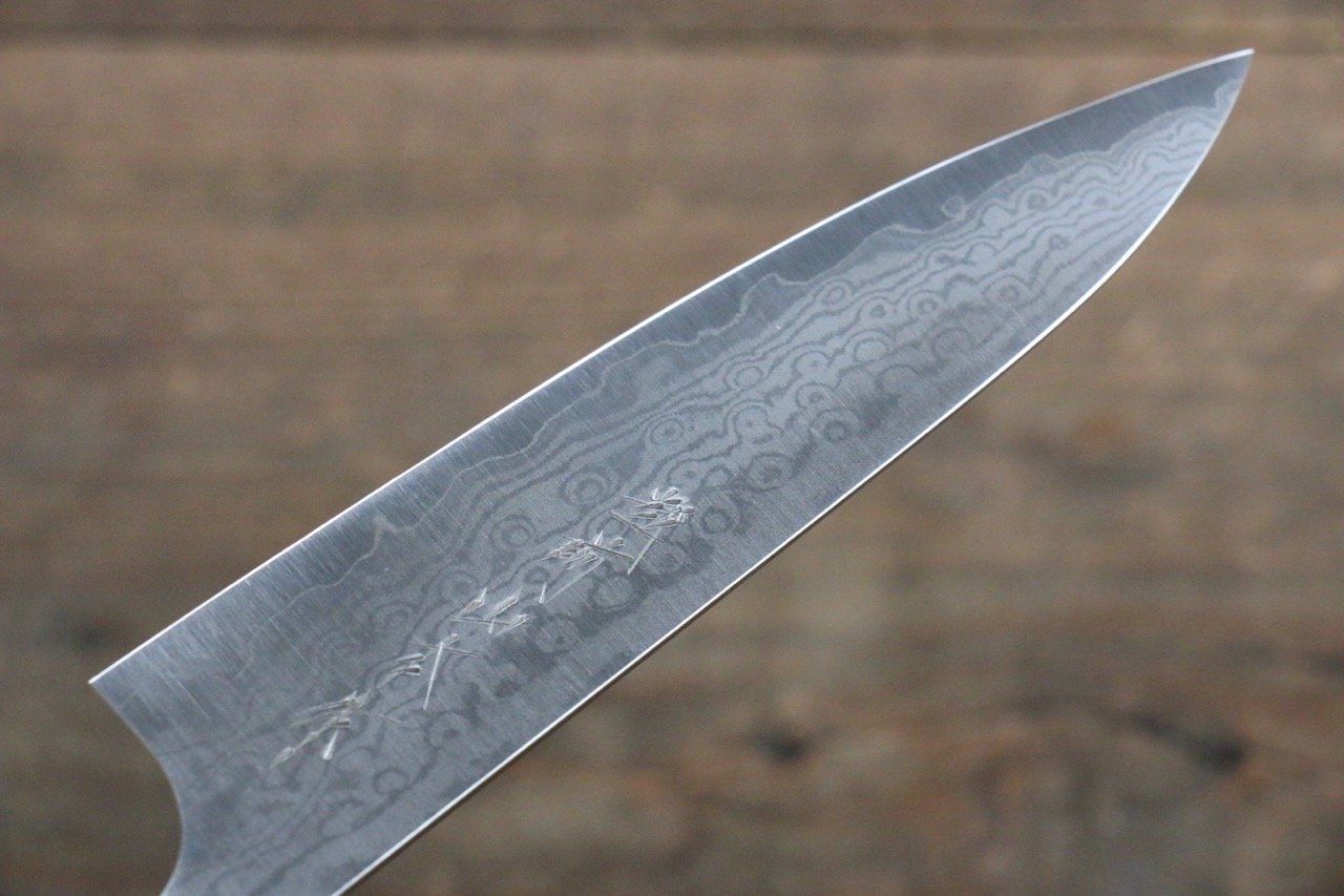 Nao Yamamoto VG10 Damascus Petty-Utility 130mm Shitan Handle - Japanny - Best Japanese Knife