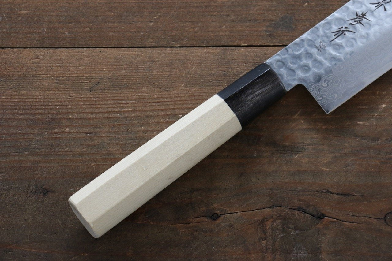 Sakai Takayuki AUS10 45 Layer Damascus Nakiri 160mm Magnolia Handle - Japanny - Best Japanese Knife