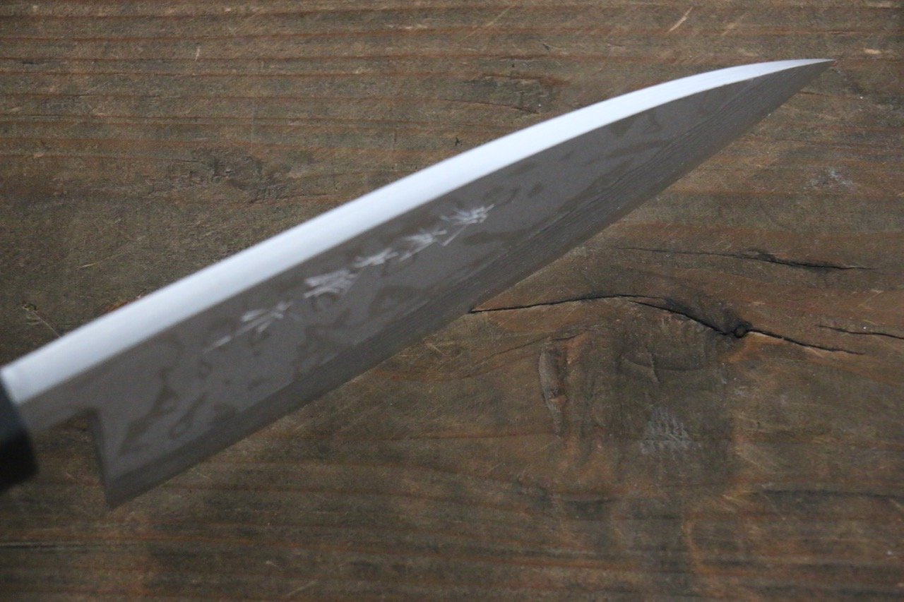 Hideo Kitaoka White Steel No.2 Damascus Deba 150mm Shitan Handle - Japanny - Best Japanese Knife