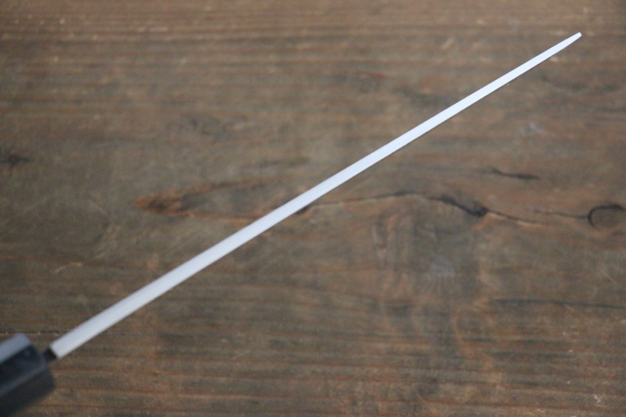 Hideo Kitaoka White Steel No.2 Damascus Kakugata Usuba 180mm Shitan Handle - Japanny - Best Japanese Knife