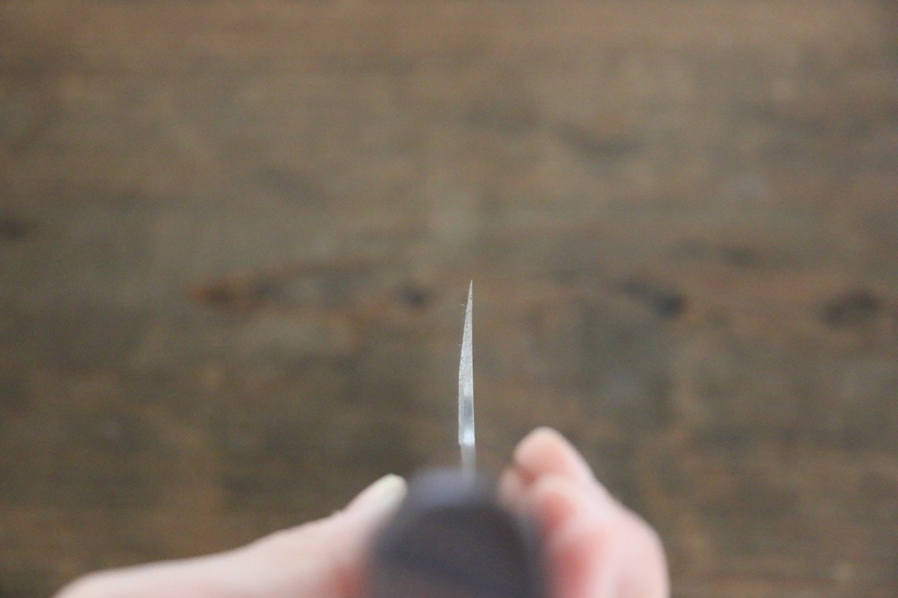 Hideo Kitaoka White Steel No.2 Damascus Kakugata Usuba 180mm Shitan Handle - Japanny - Best Japanese Knife