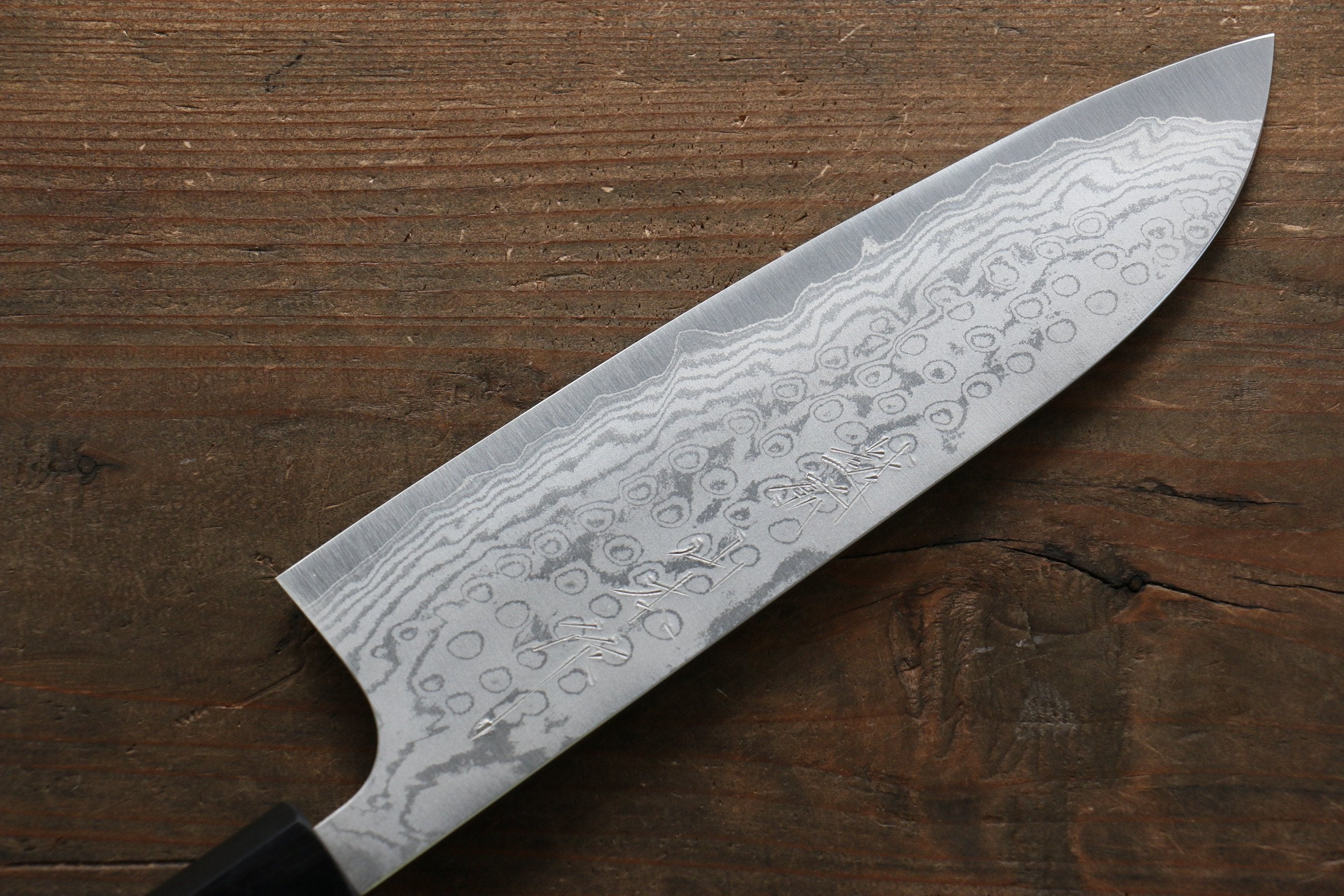 Nao Yamamoto VG10 Damascus Santoku 170mm Shitan Handle - Japanny - Best Japanese Knife