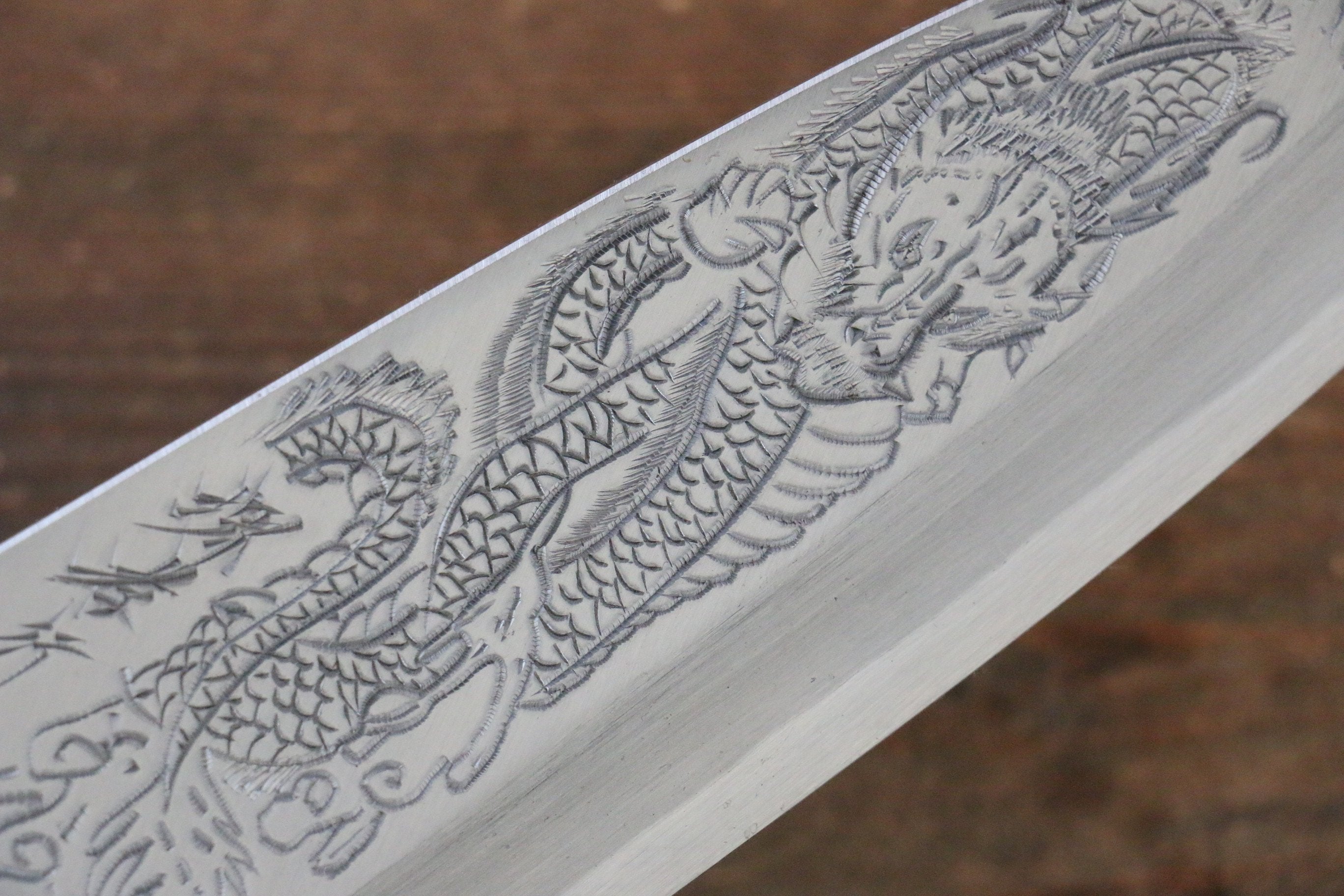 Sakai Takayuki Kasumitogi White Steel Ittouryumon engraving Deba - Japanny - Best Japanese Knife