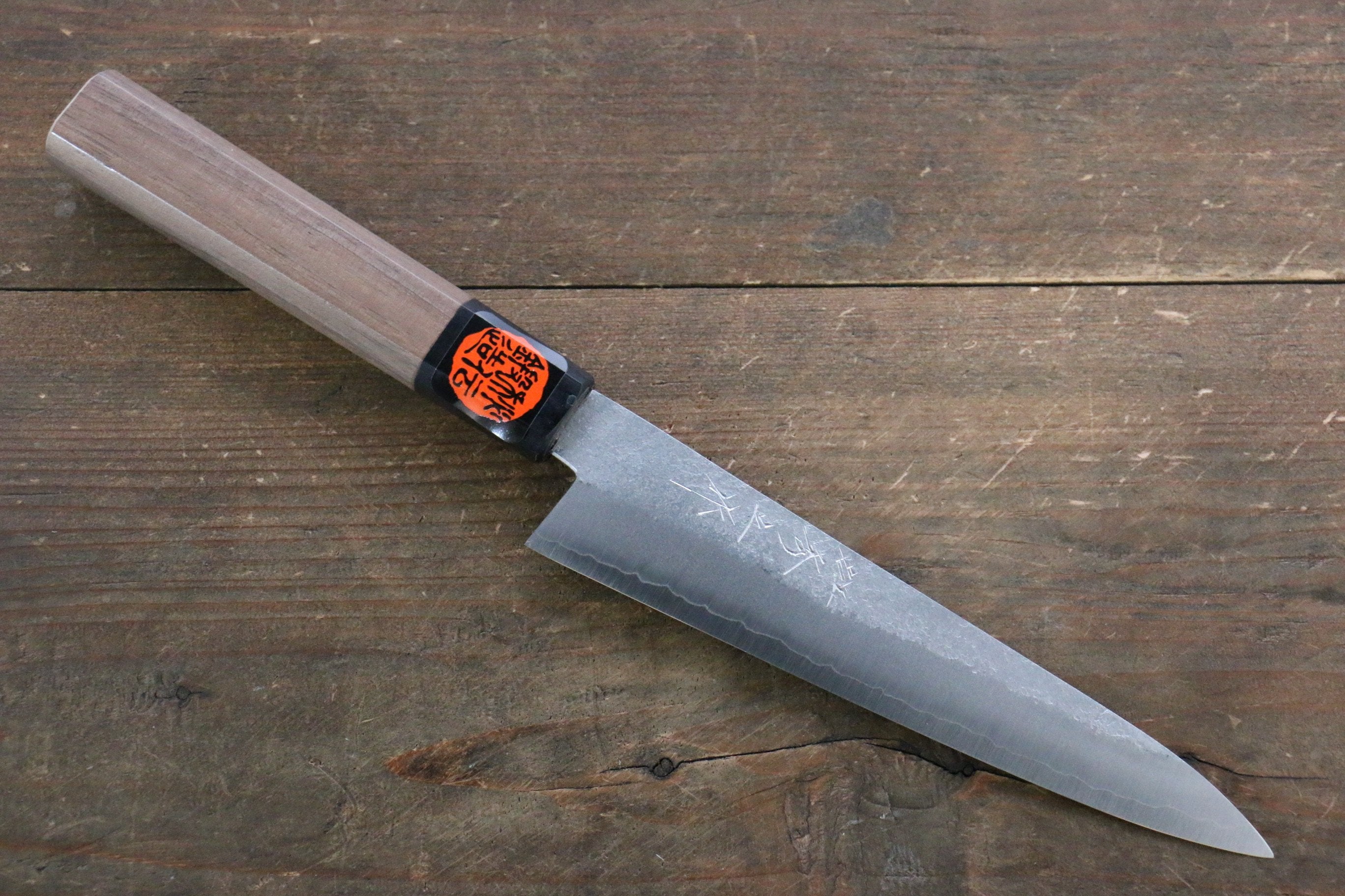 Shigeki Tanaka Silver Steel No.3 Nashiji Petty-Utility 150mm Walnut Handle - Japanny - Best Japanese Knife