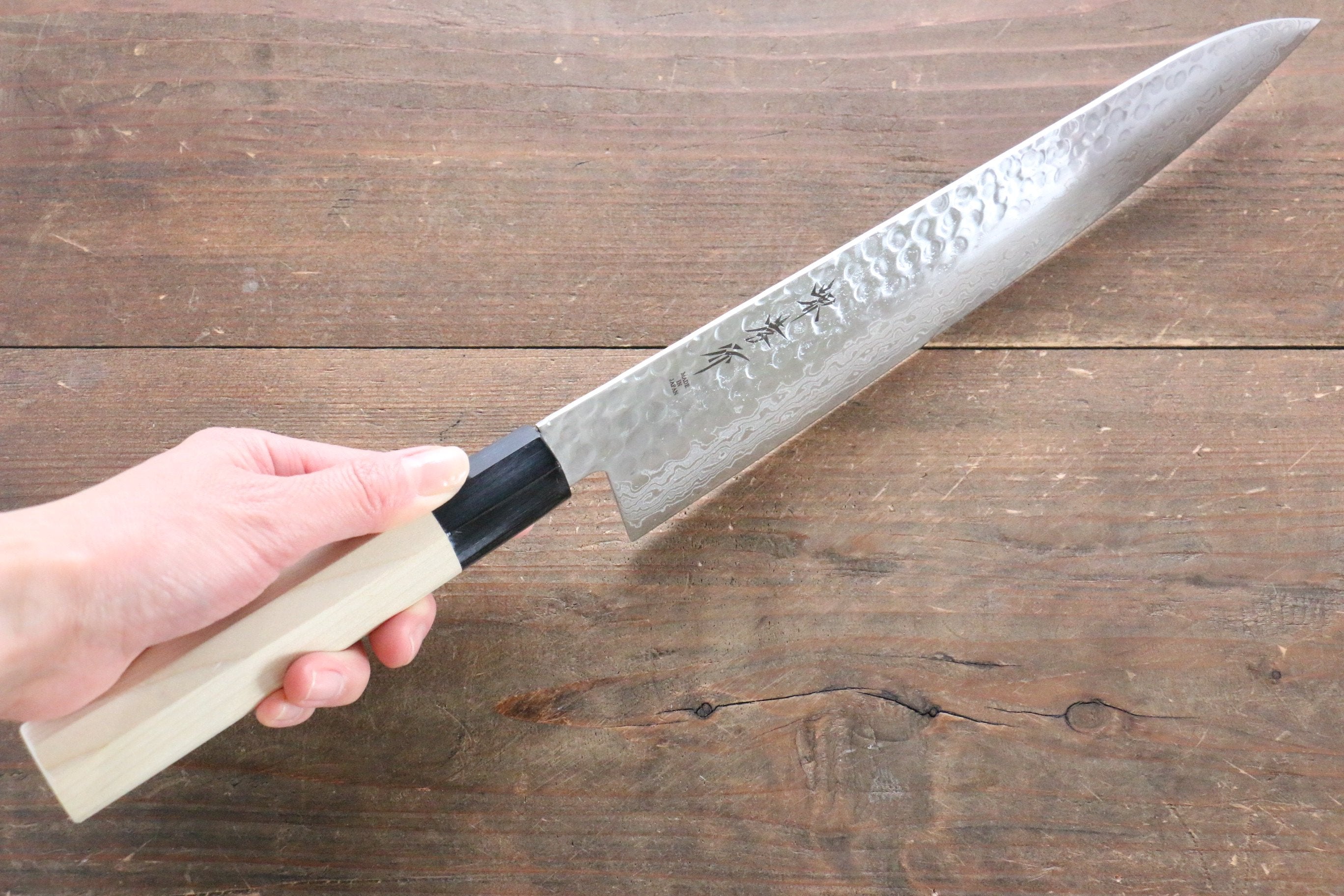 Sakai Takayuki AUS10 45 Layer Damascus Gyuto 240mm Magnolia Handle - Japanny - Best Japanese Knife