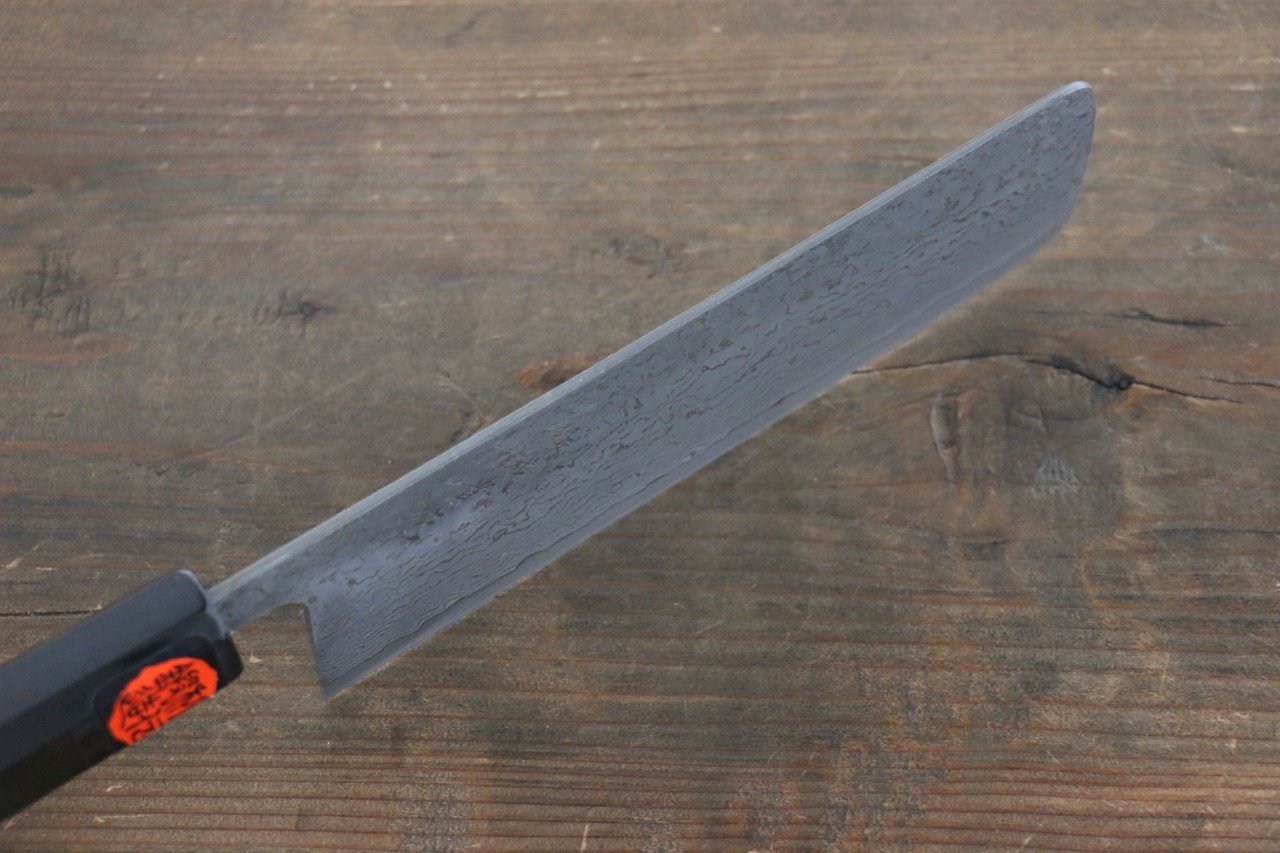 Shigeki Tanaka SG2 Damascus Nakiri 165mm Ebony Wood Handle - Japanny - Best Japanese Knife