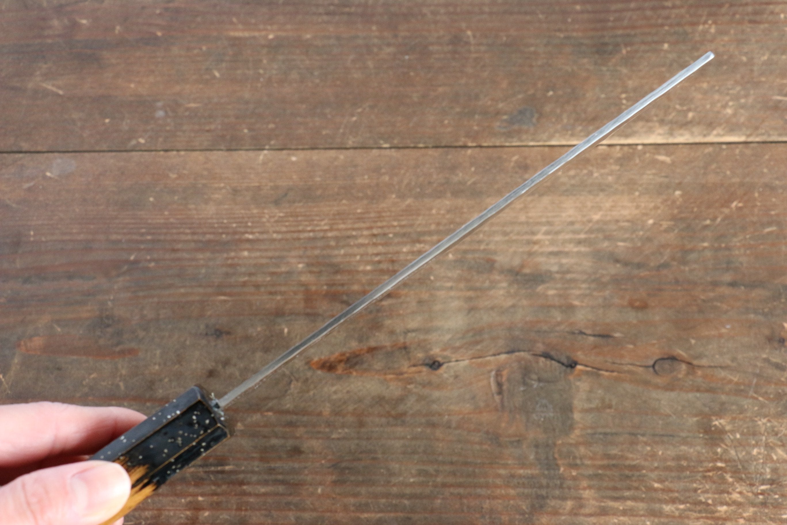 Sakai Takayuki VG10 33 Layer Damascus Nakiri 160mm Live oak Lacquered (Kokushin) Handle - Japanny - Best Japanese Knife