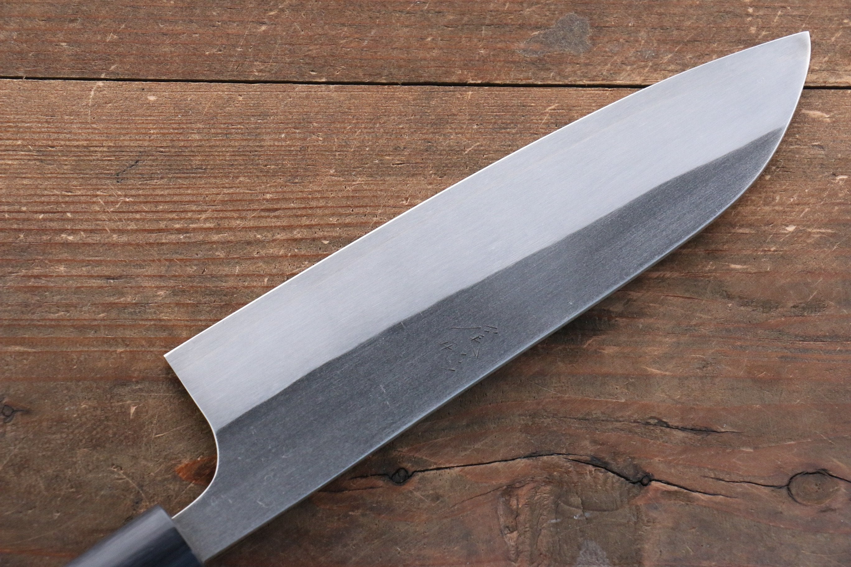 Shungo Ogata SG2 Kurouchi Black Finished Santoku 180mm Shitan Handle - Japanny - Best Japanese Knife