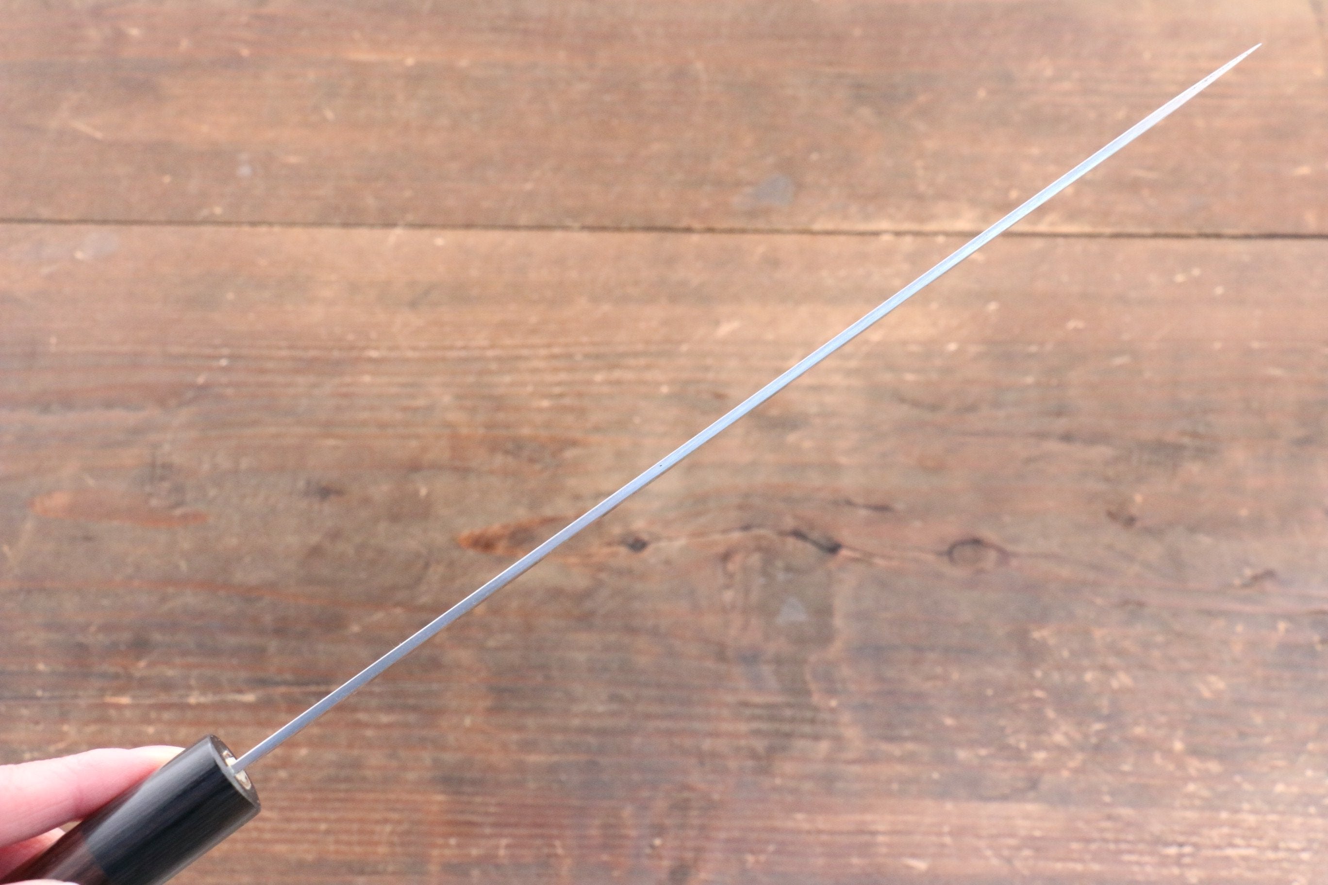 Shungo Ogata SG2 Kurouchi Black Finished Sujihiki 240mm Shitan Handle - Japanny - Best Japanese Knife