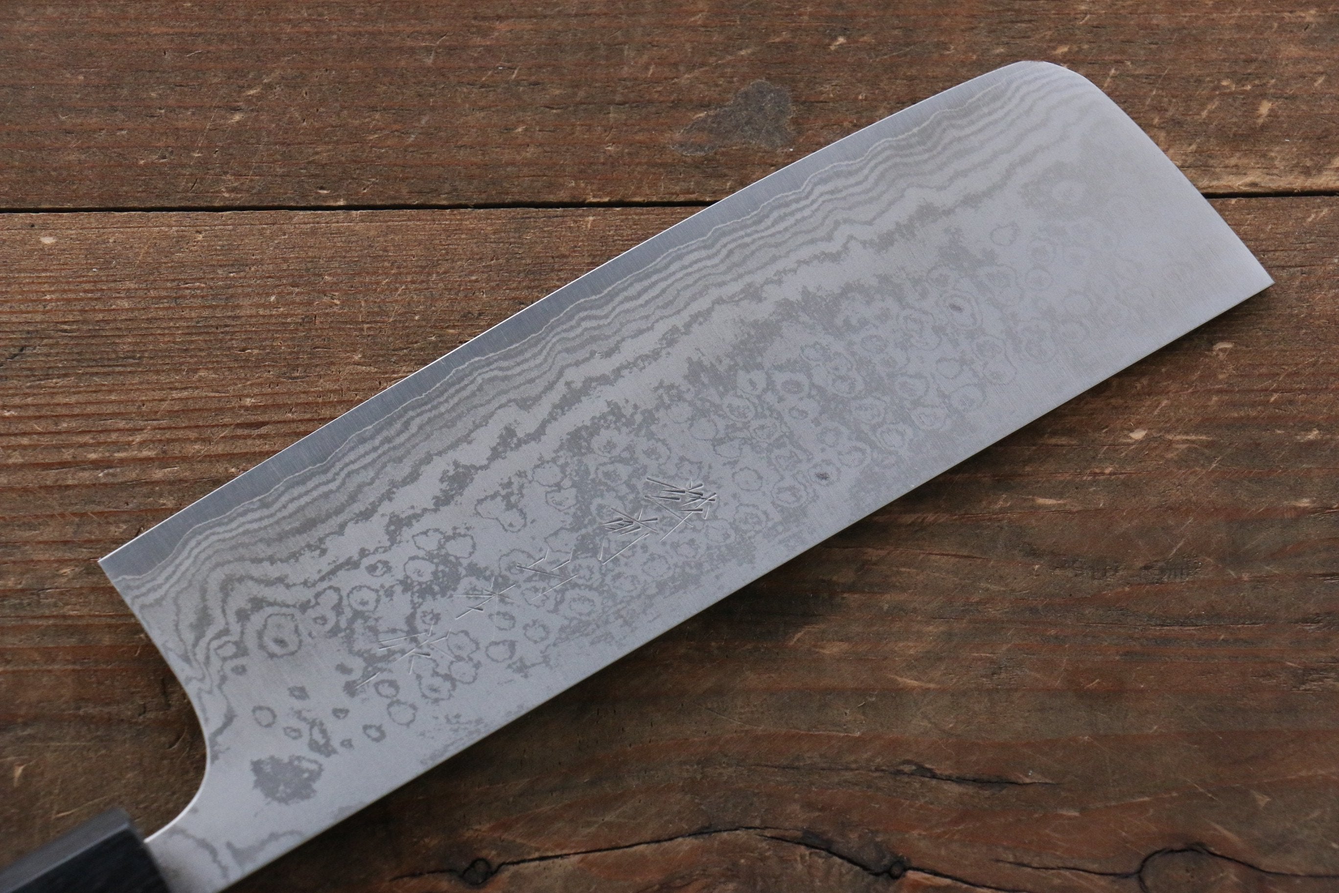 Nao Yamamoto VG10 Damascus Nakiri 165mm Cherry Blossoms Handle - Japanny - Best Japanese Knife