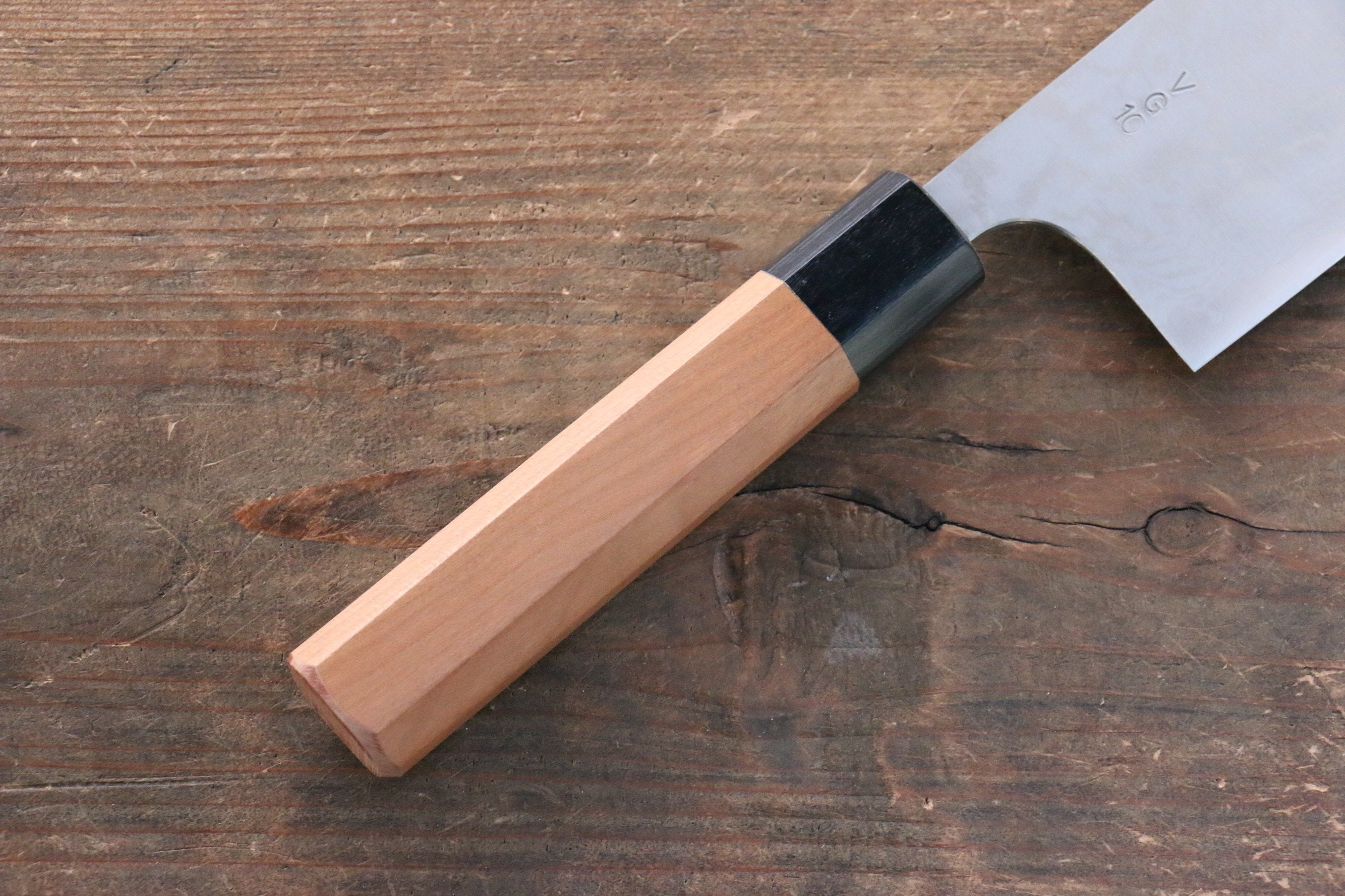 Nao Yamamoto VG10 Damascus Nakiri 165mm Cherry Blossoms Handle - Japanny - Best Japanese Knife