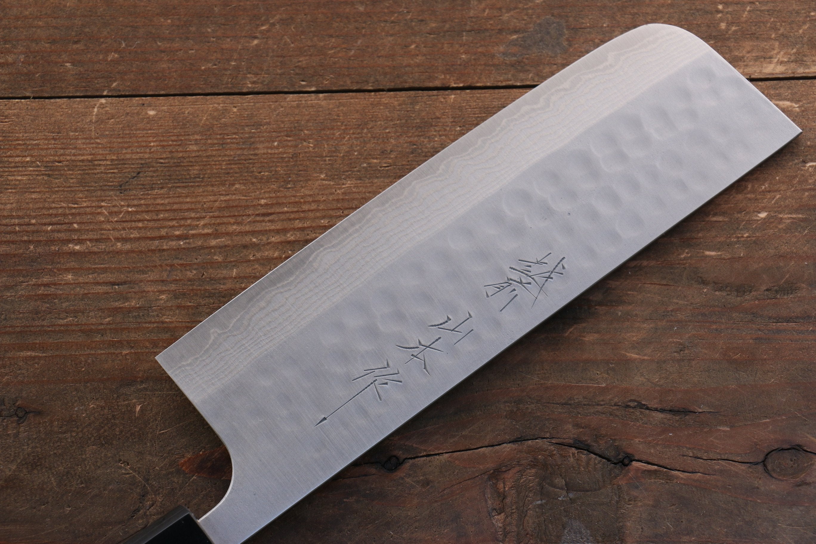 Nao Yamamoto SRS13 Black Damascus Nakiri 165mm Cherry Blossoms Handle - Japanny - Best Japanese Knife