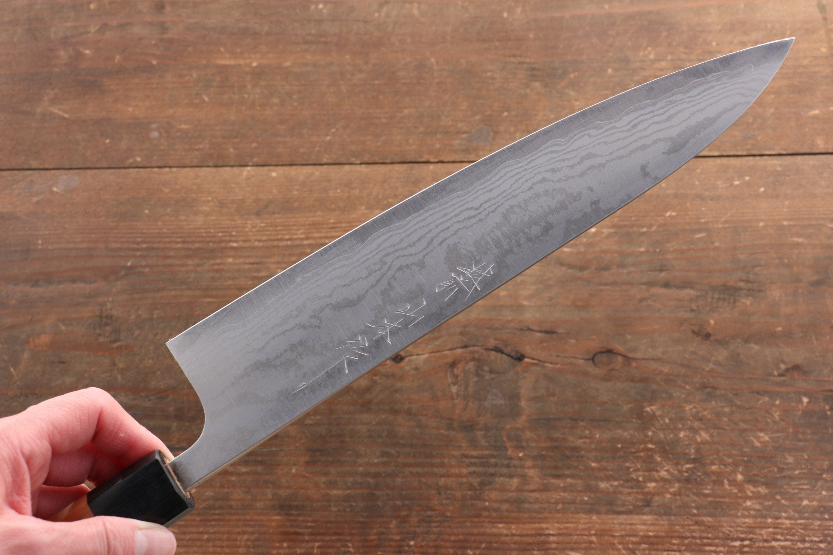 Nao Yamamoto VG10 Damascus Gyuto 240mm Cherry Blossoms Handle - Japanny - Best Japanese Knife