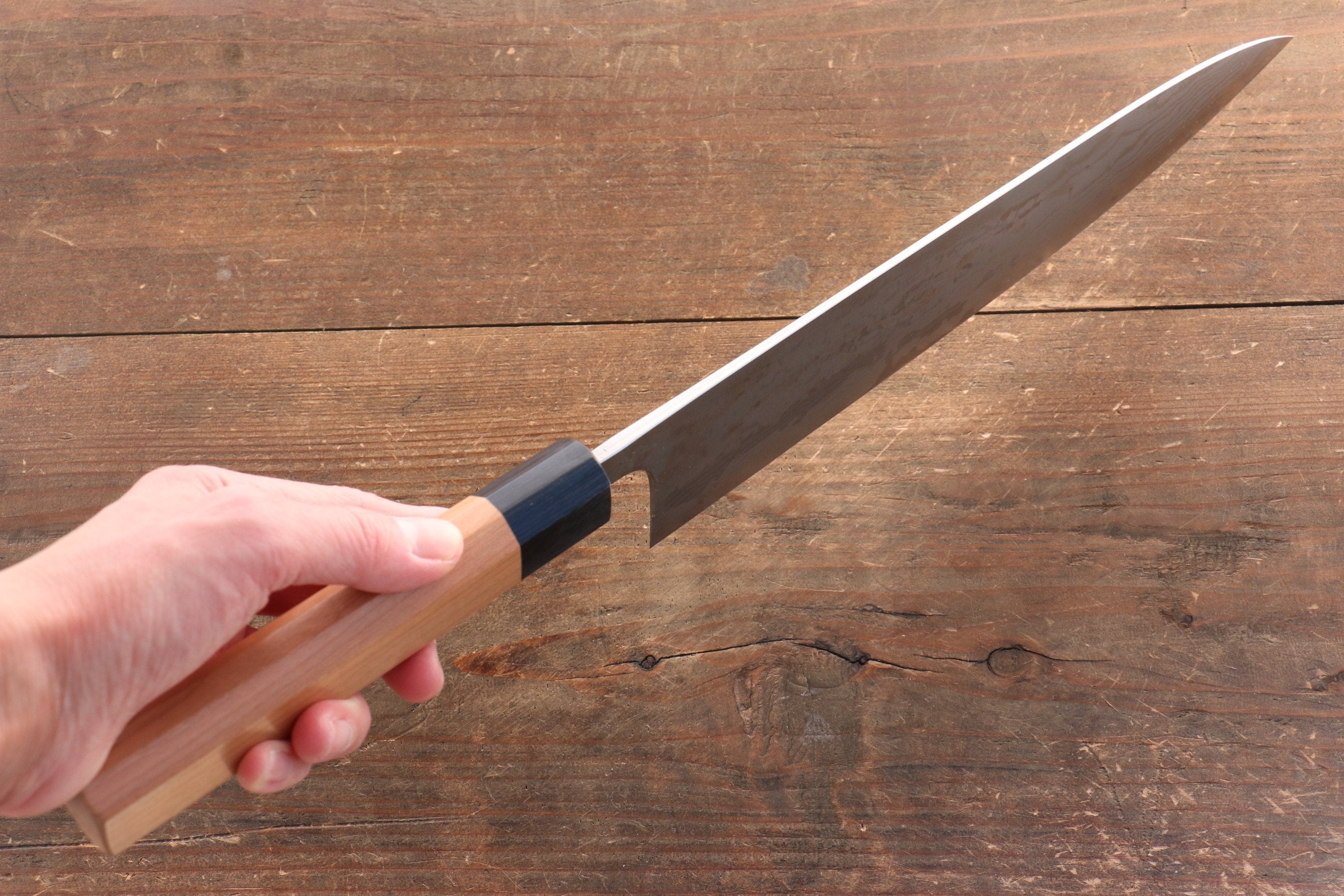 Nao Yamamoto VG10 Damascus Gyuto 240mm Cherry Blossoms Handle - Japanny - Best Japanese Knife