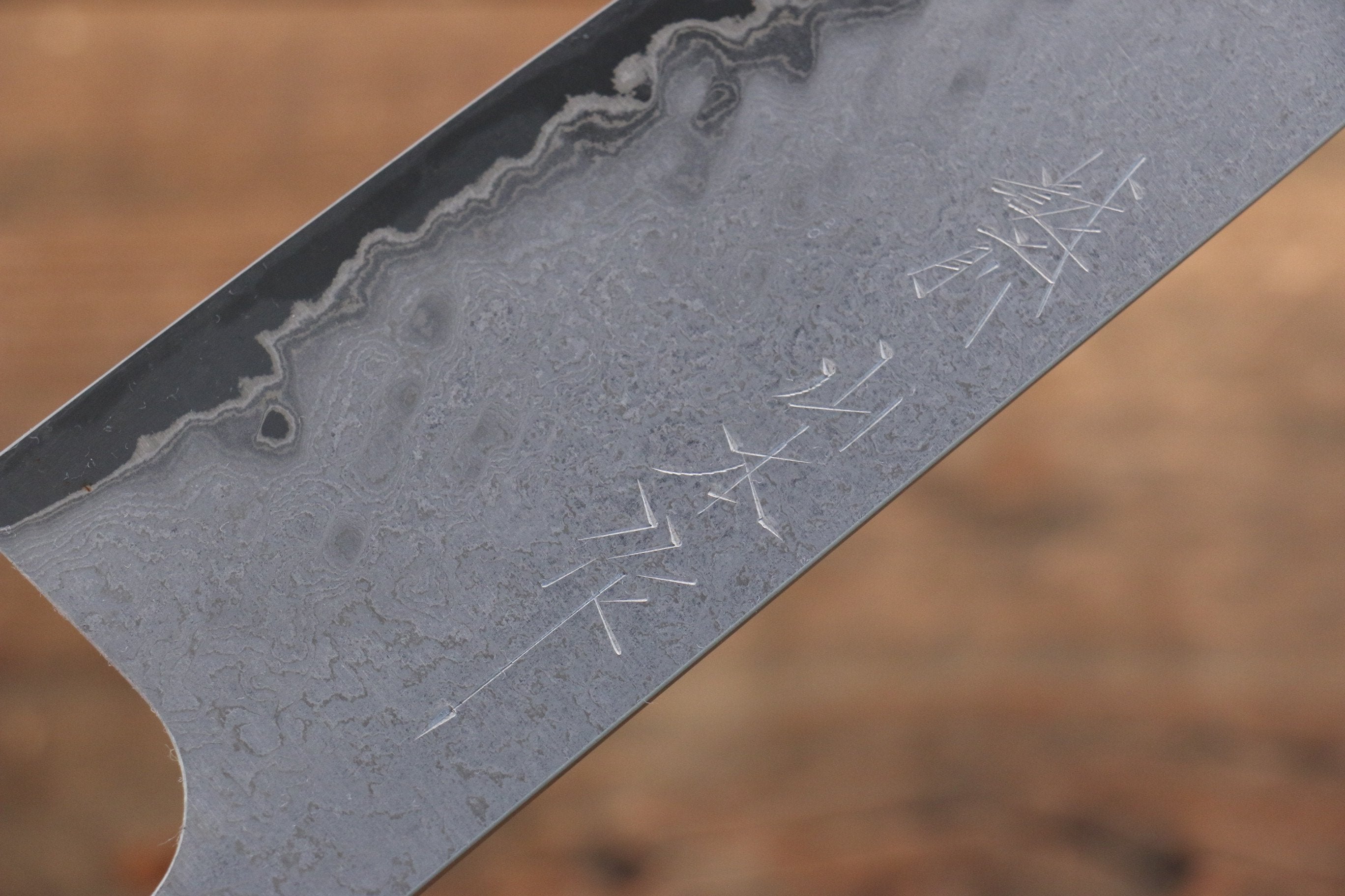 Nao Yamamoto VG10 Black Damascus Santoku 165mm Walnut Handle - Japanny - Best Japanese Knife