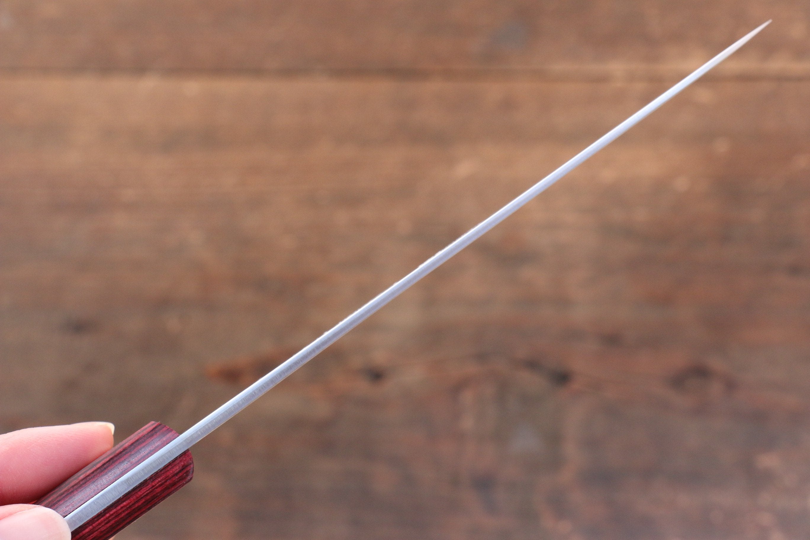 Nao Yamamoto VG10 Damascus Petty-Utility 135mm Red Pakka wood Handle - Japanny - Best Japanese Knife