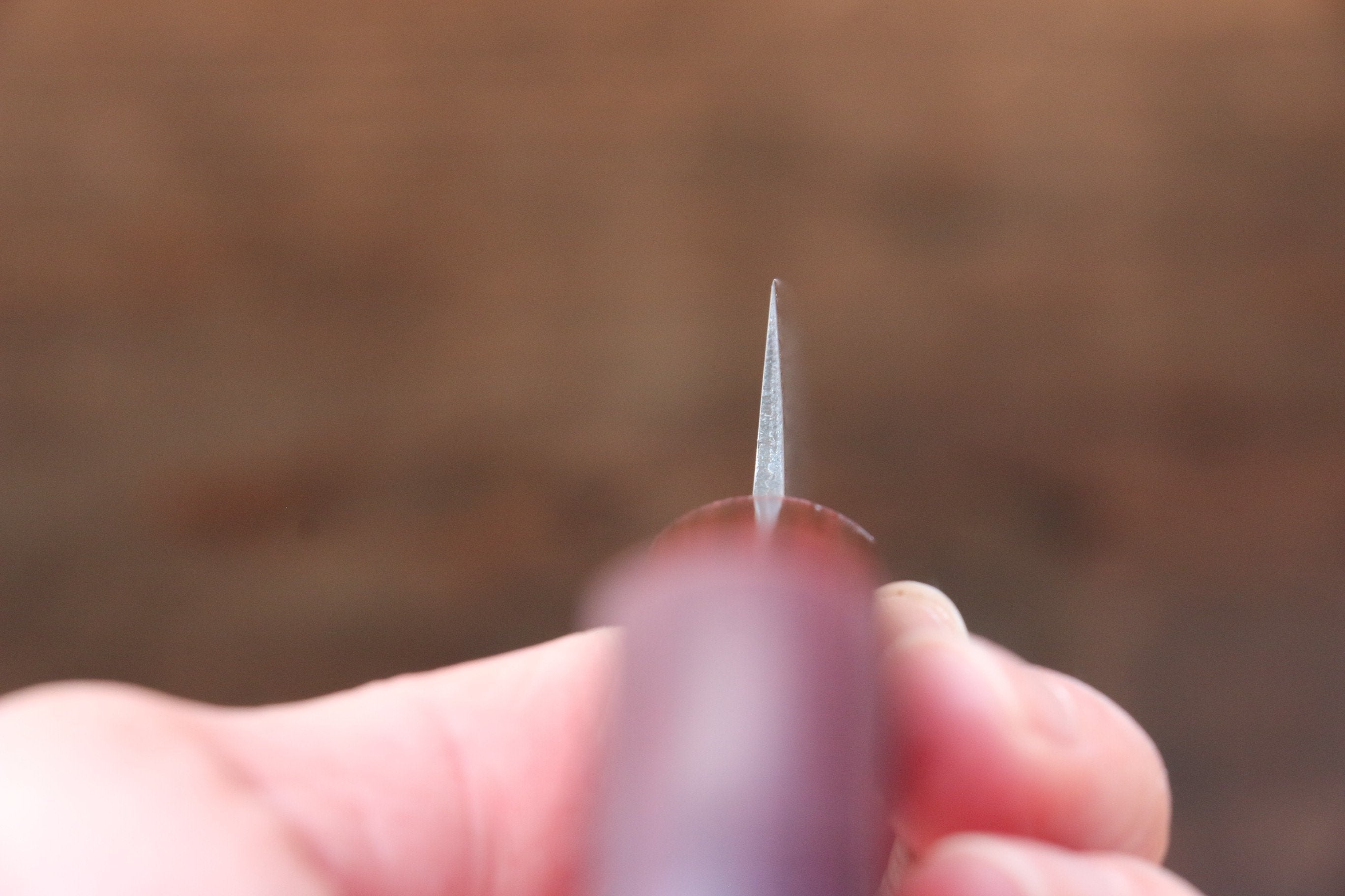 Nao Yamamoto VG10 Damascus Petty-Utility 135mm Red Pakka wood Handle - Japanny - Best Japanese Knife