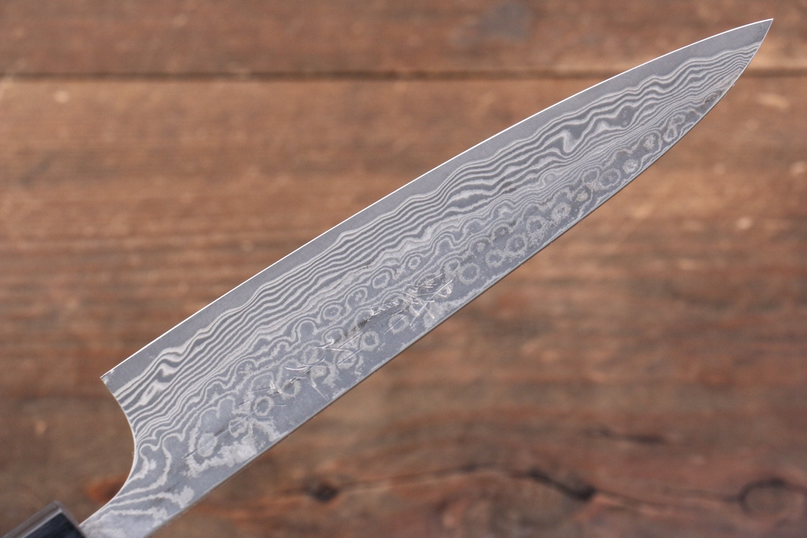 Nao Yamamoto SG2 Black Damascus Petty-Utility 140mm Shitan Handle - Japanny - Best Japanese Knife