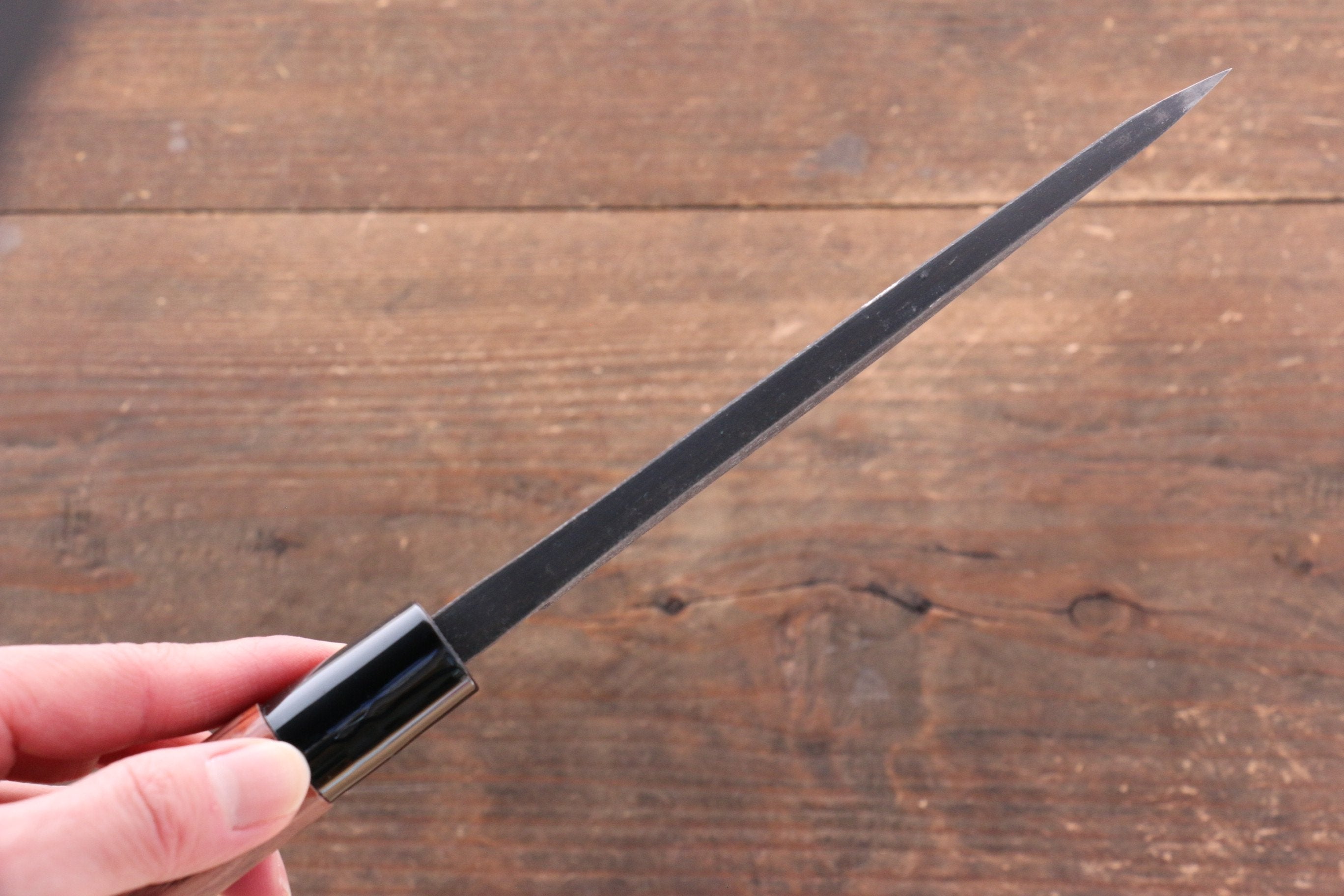 Nao Yamamoto White Steel No.1 Kurouchi Deba 150mm Bubinga Handle - Japanny - Best Japanese Knife