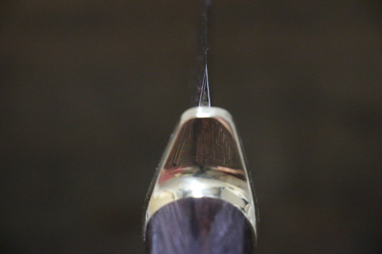 Tsukasa Hinoura Blue Steel No.2 Colored Damascus Hunter Knife Japanese Chef Knife 135mm - Japanny - Best Japanese Knife