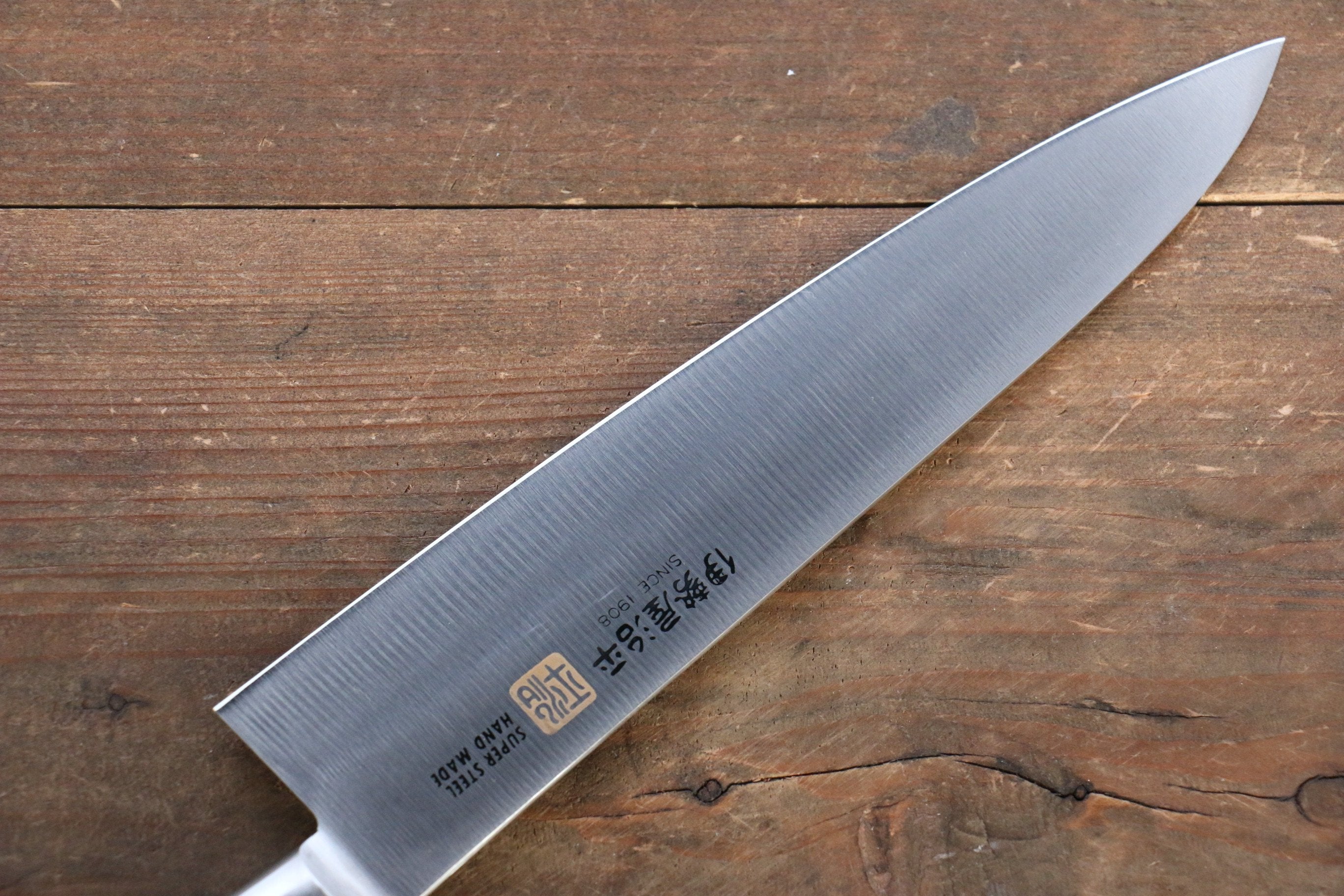 Iseya Molybdenum Steel Petty Knife 150mm & Gyuto Knife 210mmwith Black Micarta handle Set (Ferrel : Stainless Steel) - Japanny - Best Japanese Knife