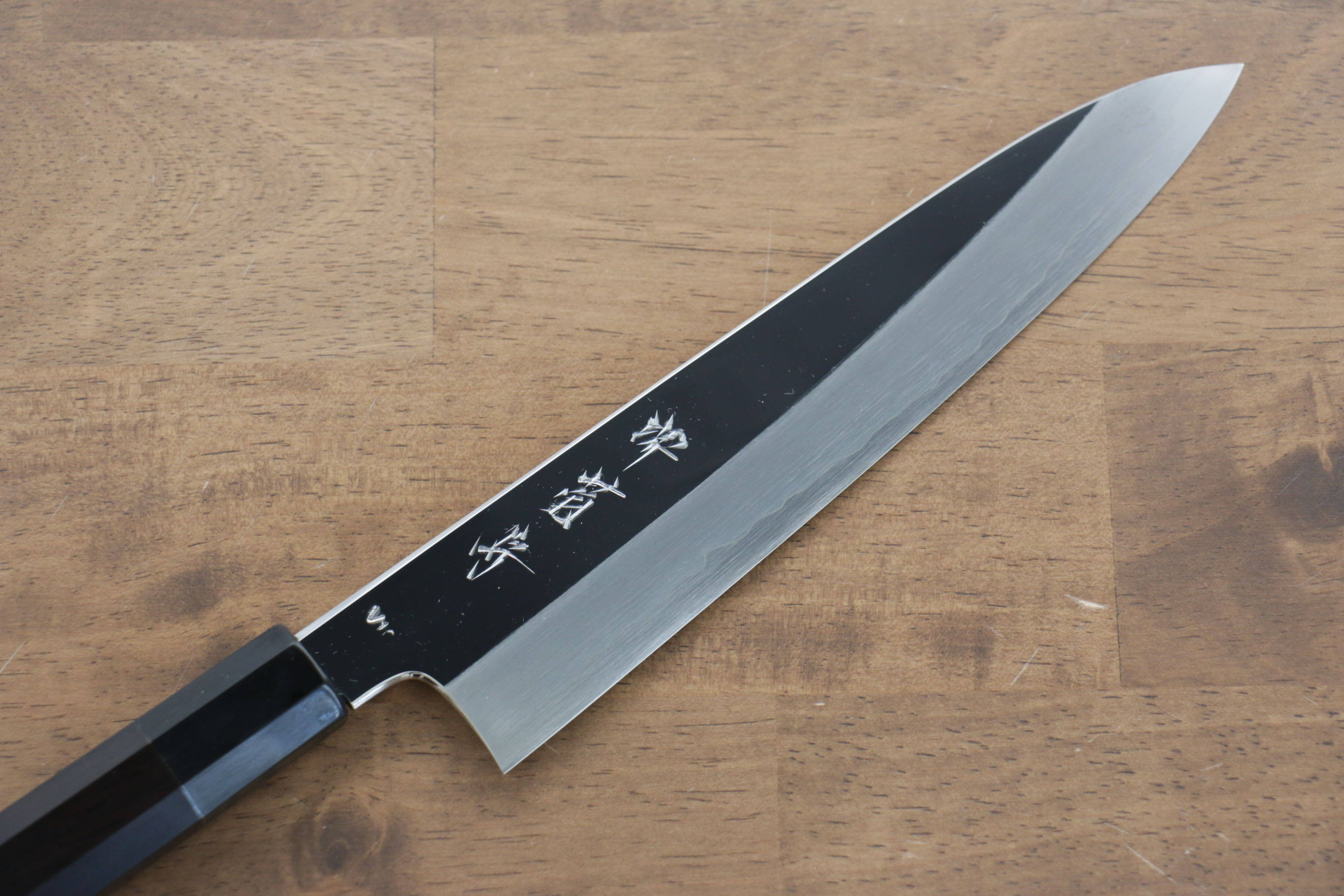 Sakai Kikumori VG10 Mirrored Finish Gyuto 210mm Ebony Wood Handle - Japanny - Best Japanese Knife