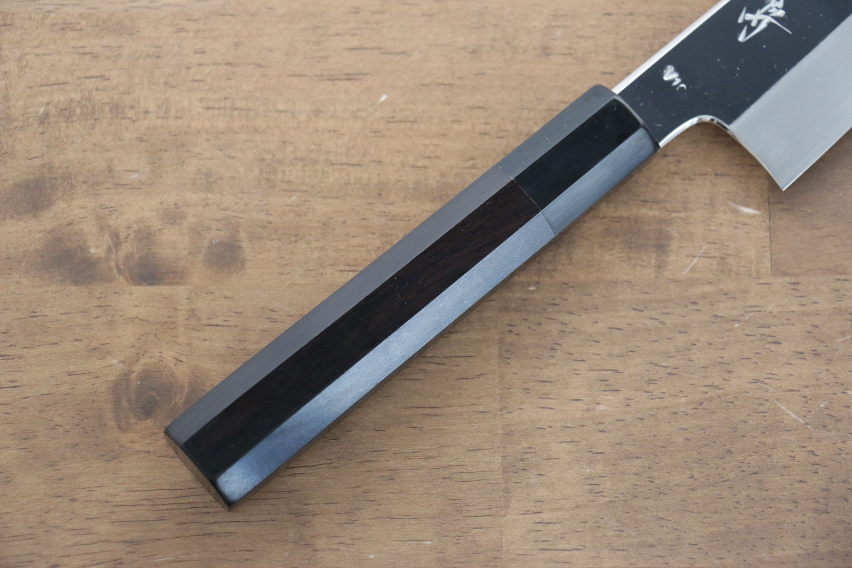 Sakai Kikumori VG10 Mirrored Finish Gyuto 210mm Ebony Wood Handle - Japanny - Best Japanese Knife
