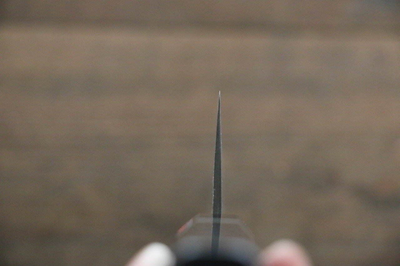 Shigeki Tanaka SG2 Damascus Santoku 165mm Ebony Wood Handle - Japanny - Best Japanese Knife