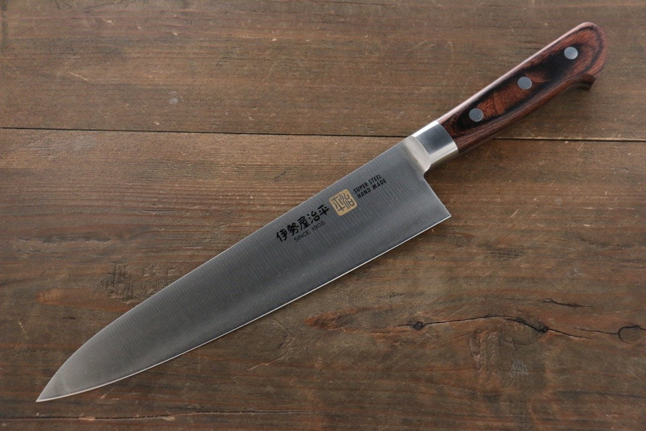 Iseya Molybdenum Gyuto 210mm Mahogany Pakka wood Handle - Japanny - Best Japanese Knife