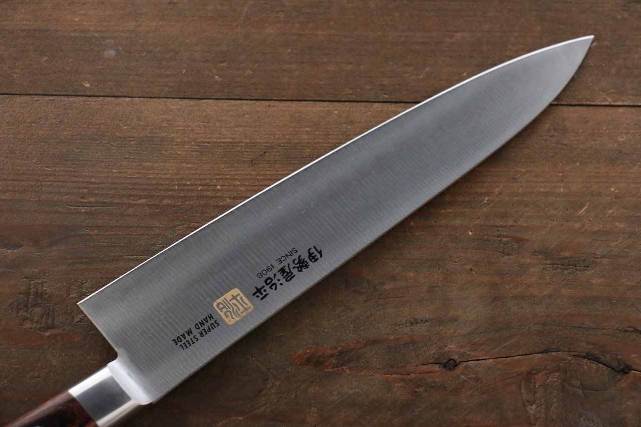 Iseya Molybdenum Gyuto 210mm Mahogany Pakka wood Handle - Japanny - Best Japanese Knife